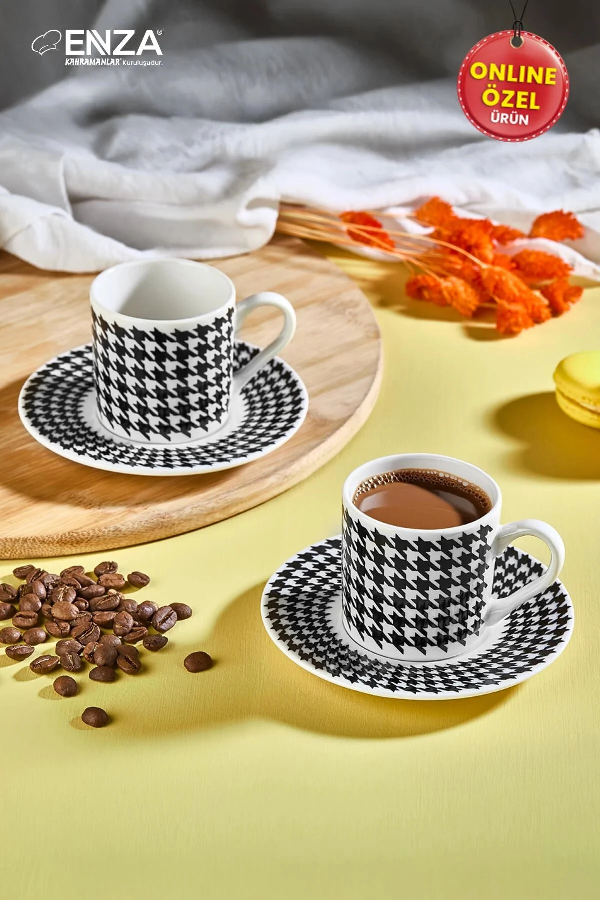 فنجان قهوه مجموعه جام پرسلن VALENTA 2 PIECEN Enza