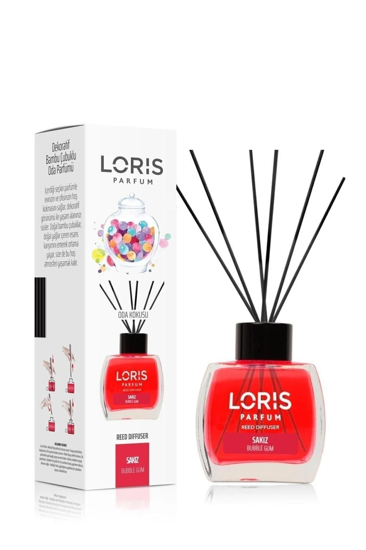 عطر اتاقی ساکیز 120 میلی‌لیتر – ترکیب بوی توت فرنگی، یاسمن و وانیل برای فضایی شاد و دل‌نشین Loris
