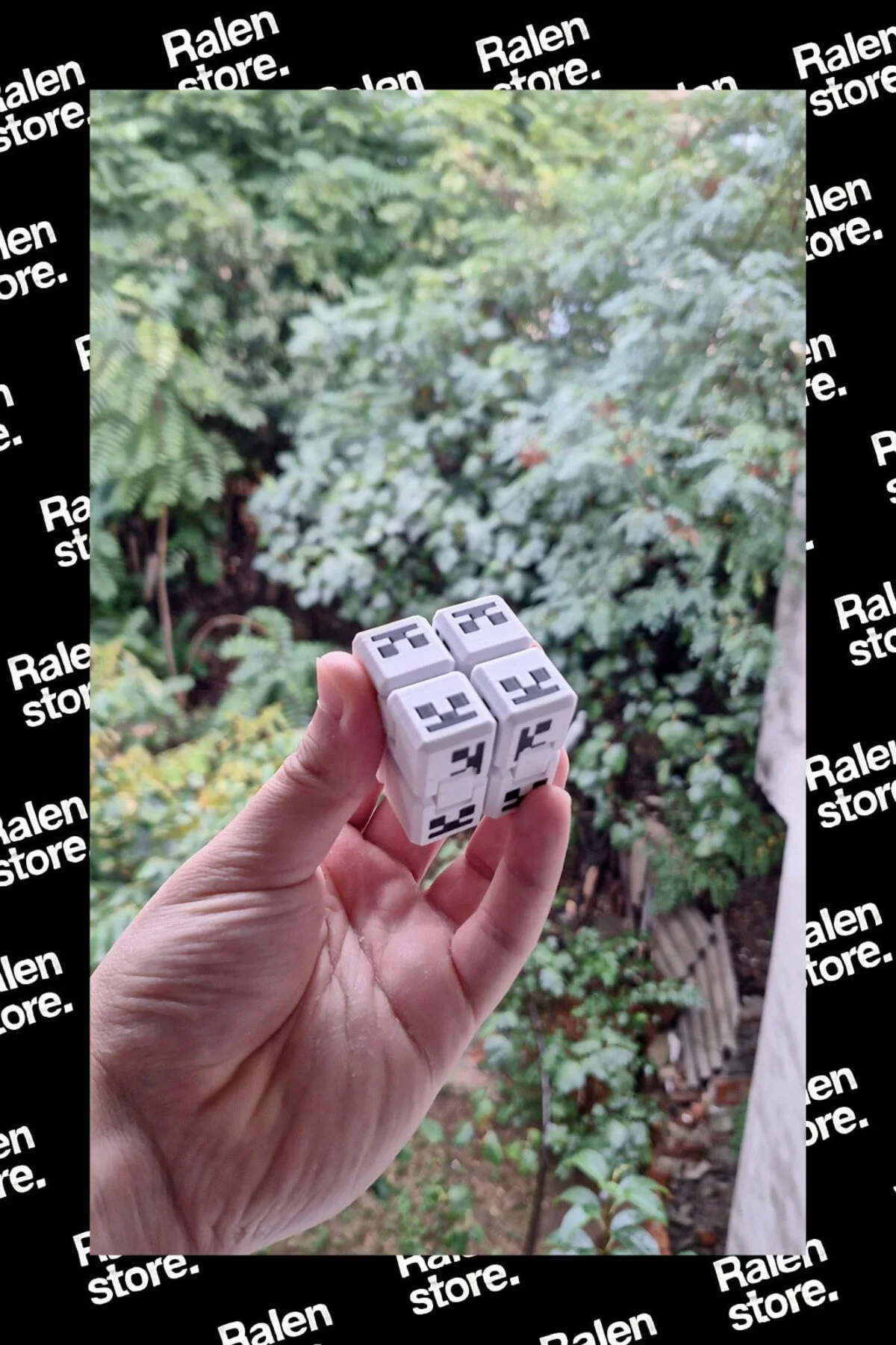 اسباب بازی های فیگور دیگر MINECRAFT MINI SKELETON INFINITE CUBE STRESS TOY FIDGET | 8X4CM PLA چاپ سه بعدی با کیفیت بالا Ralen