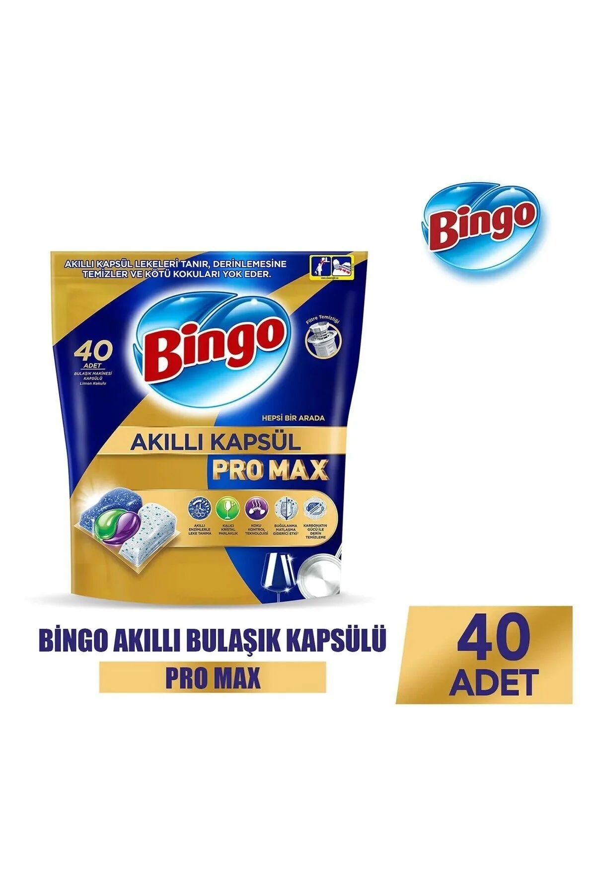 قرص و پودر ماشین ظرفشویی SMART CAPSULE PRO MAX 40S X2 قطعات Bingo