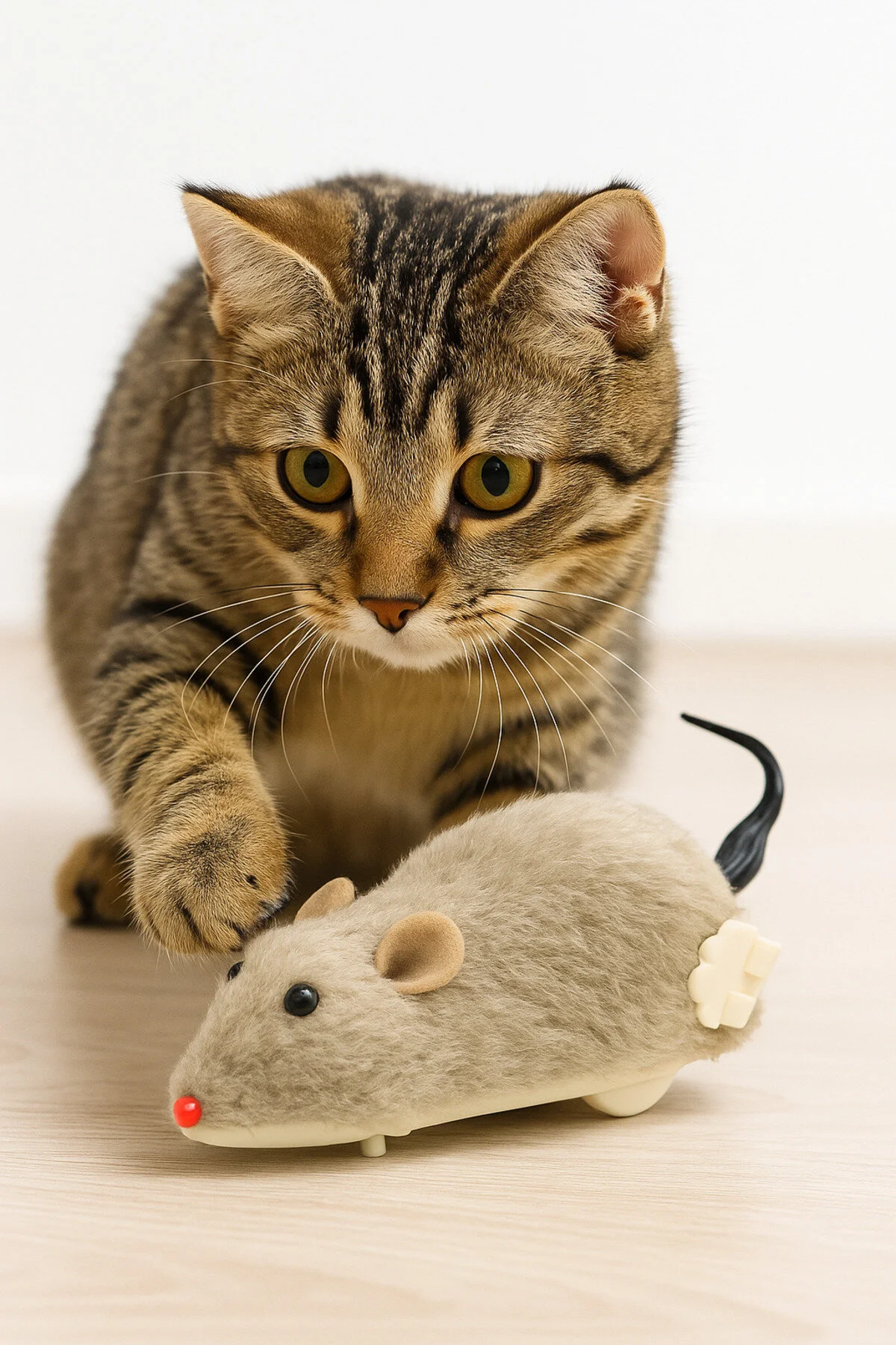 اسباب بازی گربه CAT TOY WIND UP MOUSE شکار و سرگرمی موش بادوام بدون صدا Papağanhane