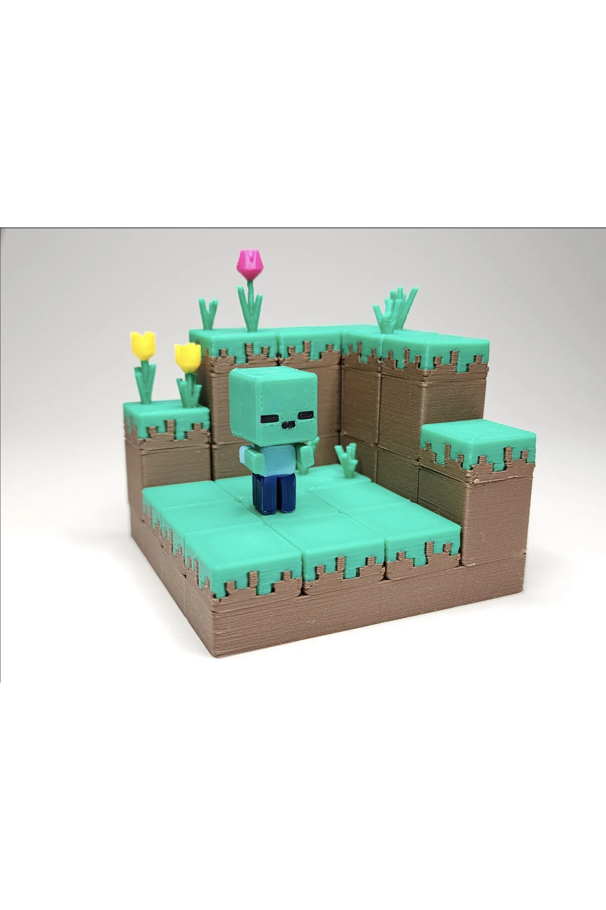 جاکلیدی MINECRAFT MINI ZOMBIE – تزئین زیپ و کیف با شکل سه بعدی 2 سانتی متری Flexilab Creative