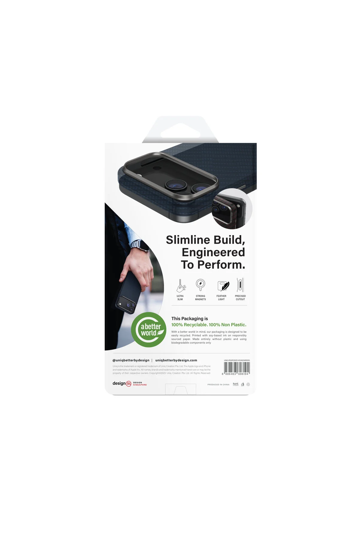 کاور و قاب IPHONE 17 PRO KEVA EDGE SLIM CARBON CASE ARMAID FIBER PREMIUM COVER با ویژگی MAGSAFE MAGCLICK™ UNIQ Better By Design