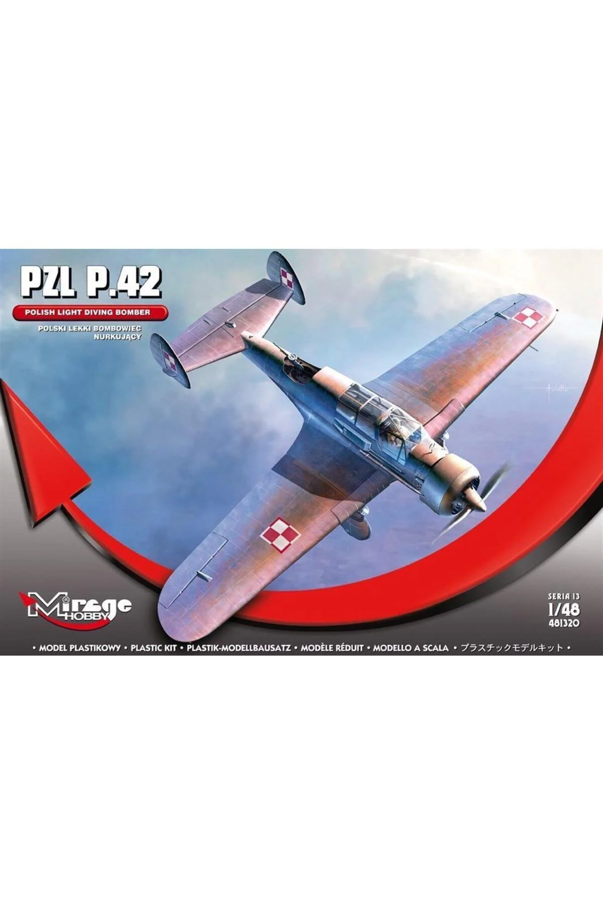 ماکت 1 48 PZL P.42 بمب افکن غواصی لهستانی Mirage