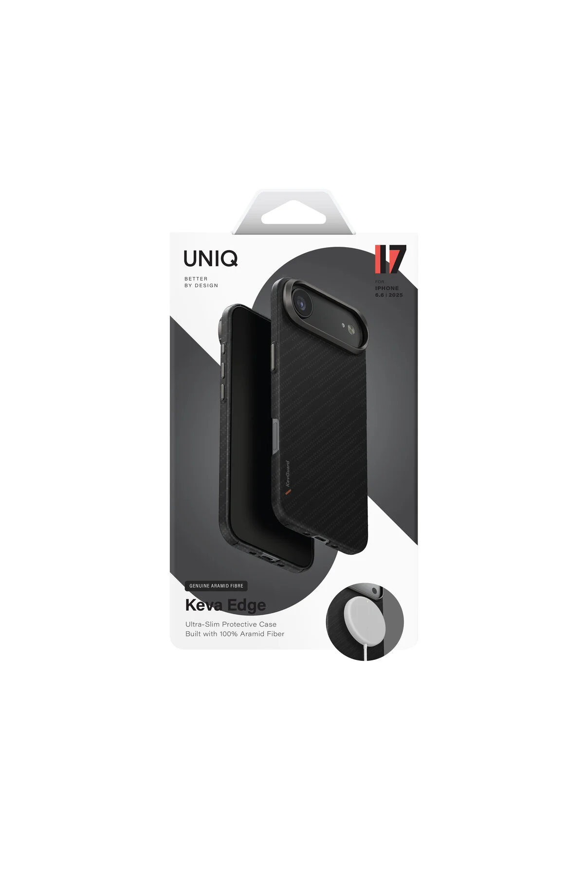 کاور و قاب باریک کربنی IPHONE 17 AIR KEVA EDGE فیبر ممتاز ARMAID با ویژگی MAGSAFE MAGCLICK™ UNIQ Better By Design