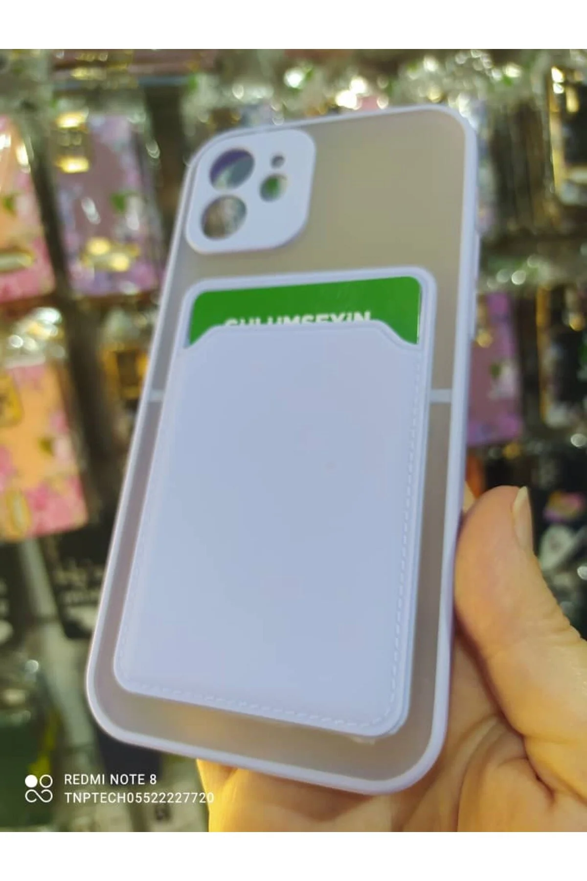 کاور و قاب گوشی سیلیکونی شفاف با جیب کناری رنگی سازگار آیفون 12 TNP TECH