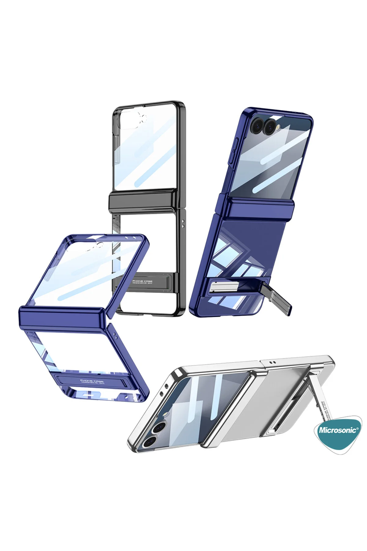 کاور و قاب SAMSUNG GALAXY Z FLIP 7 CASE CLARITY STAND مشکی Microsonic