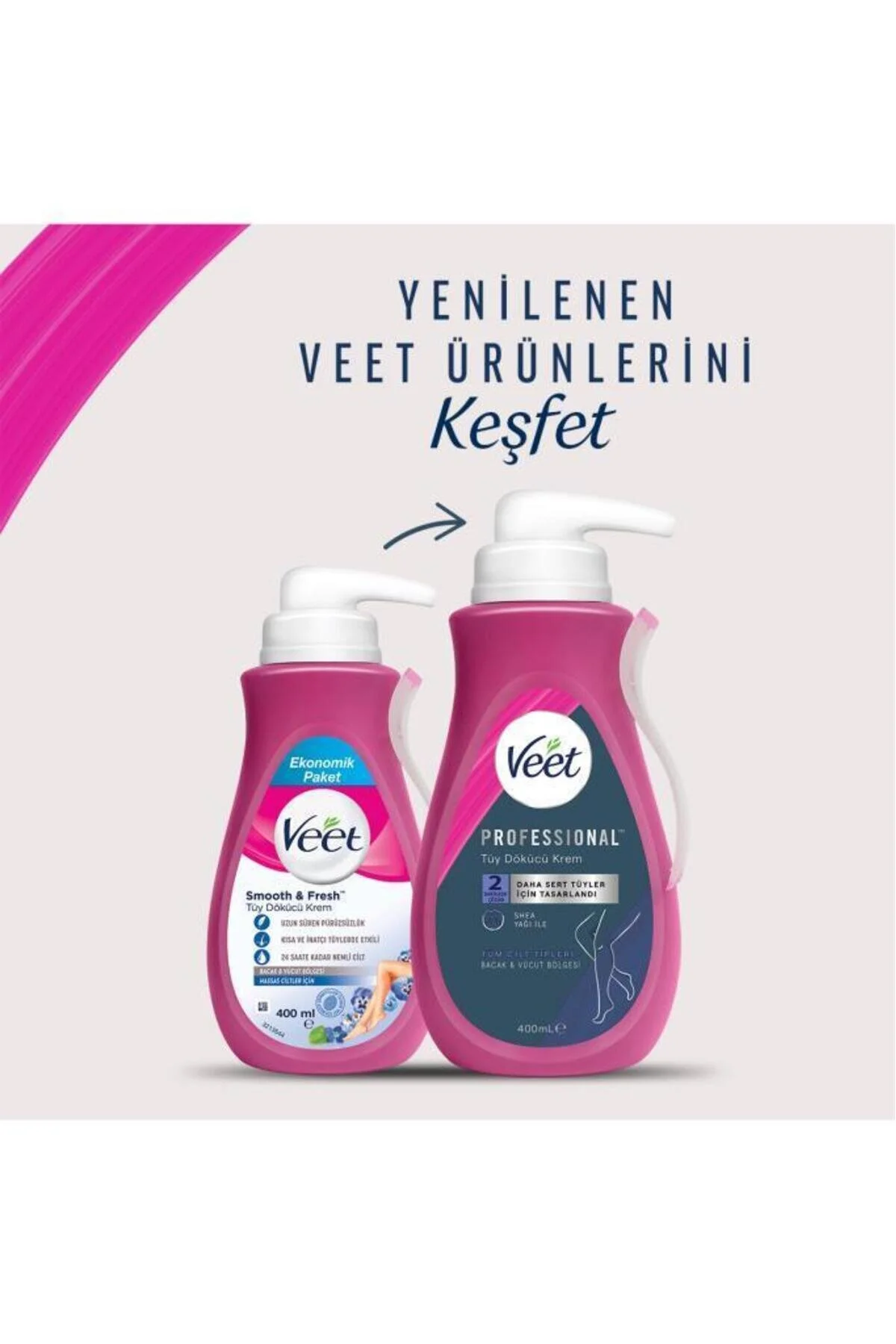 Veet ترمیمکننده موی حرفهای تابستانی برای همه انواع پوست ۴۰۰ میلیلیتر