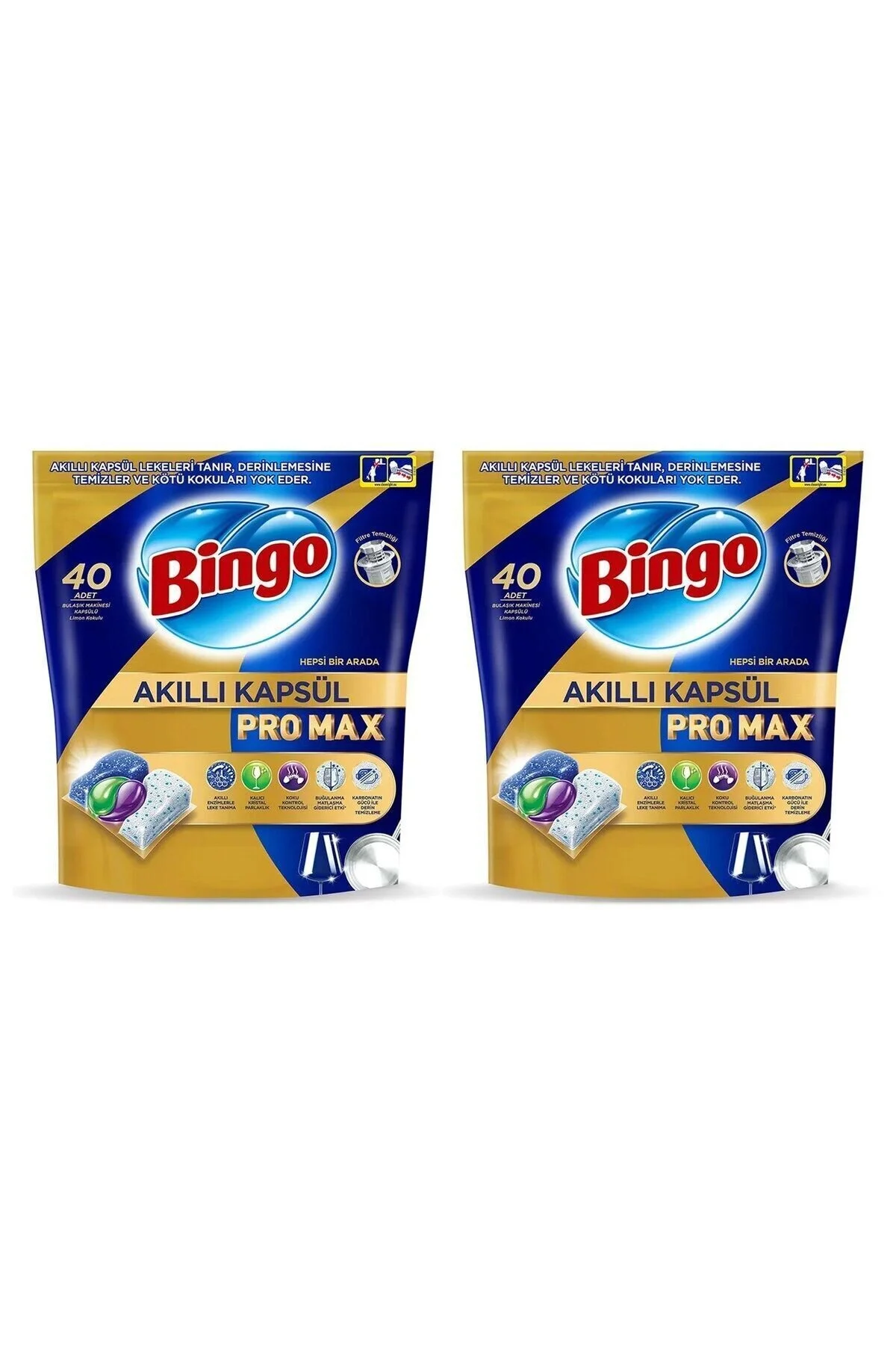 قرص و پودر ماشین ظرفشویی SMART CAPSULE PRO MAX 40S X2 قطعات Bingo