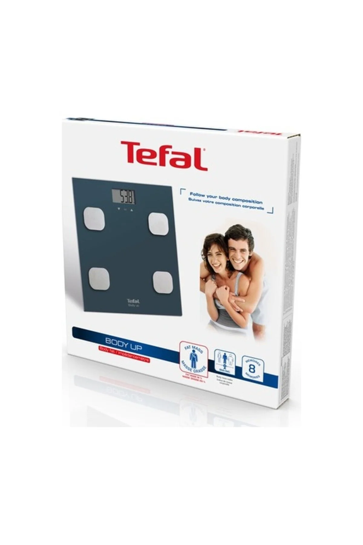 ترازو BODY UP چاپ هوشمند خاکستری TEFAL