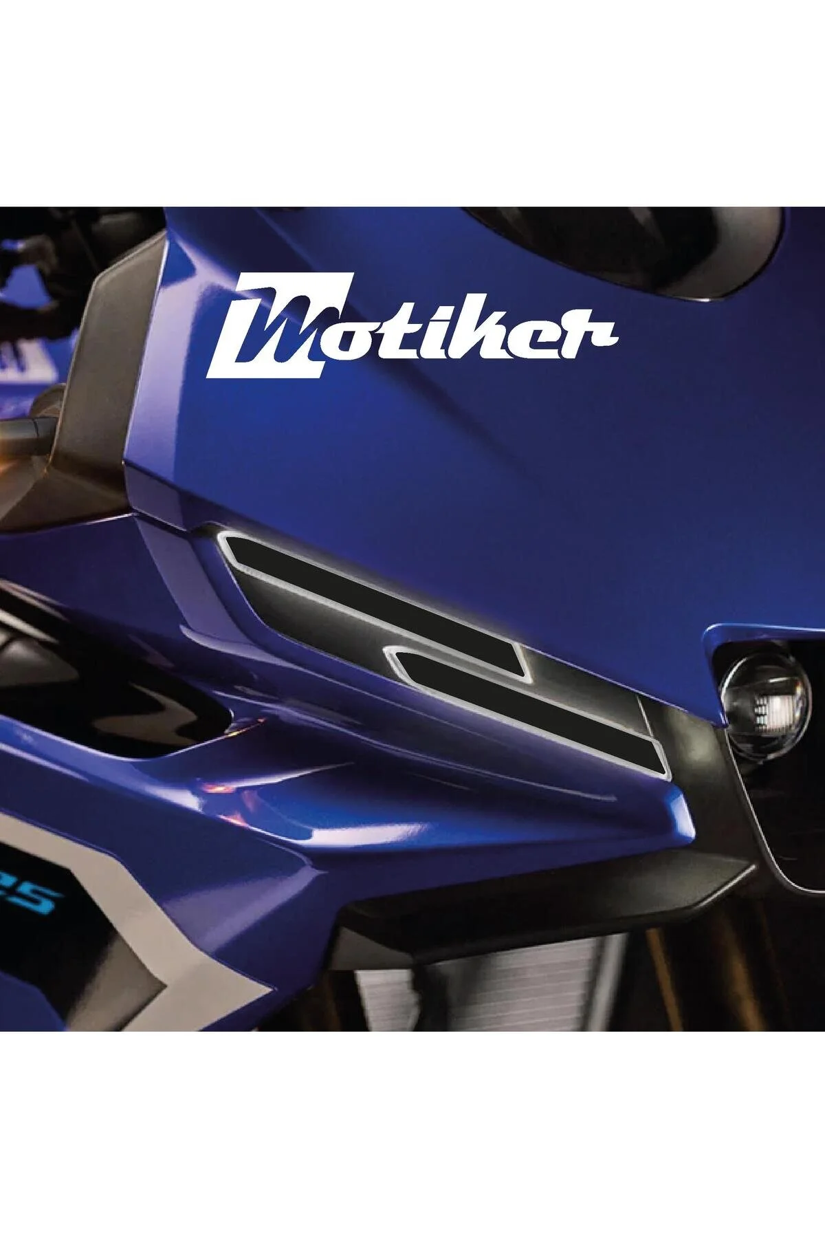 محافظ باک و برچسب استیکر چراغ جلو یاماها YZF R25 فویل رنگی مشکی تیره کننده Motiker