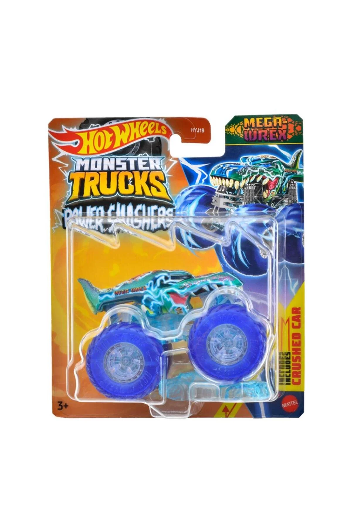 ماشین اسباب بازی MONSTER TRUCKS POWER SMASHERS MEGA WREX HYJ19 HYJ22 از ترکیه HOT WHEELS