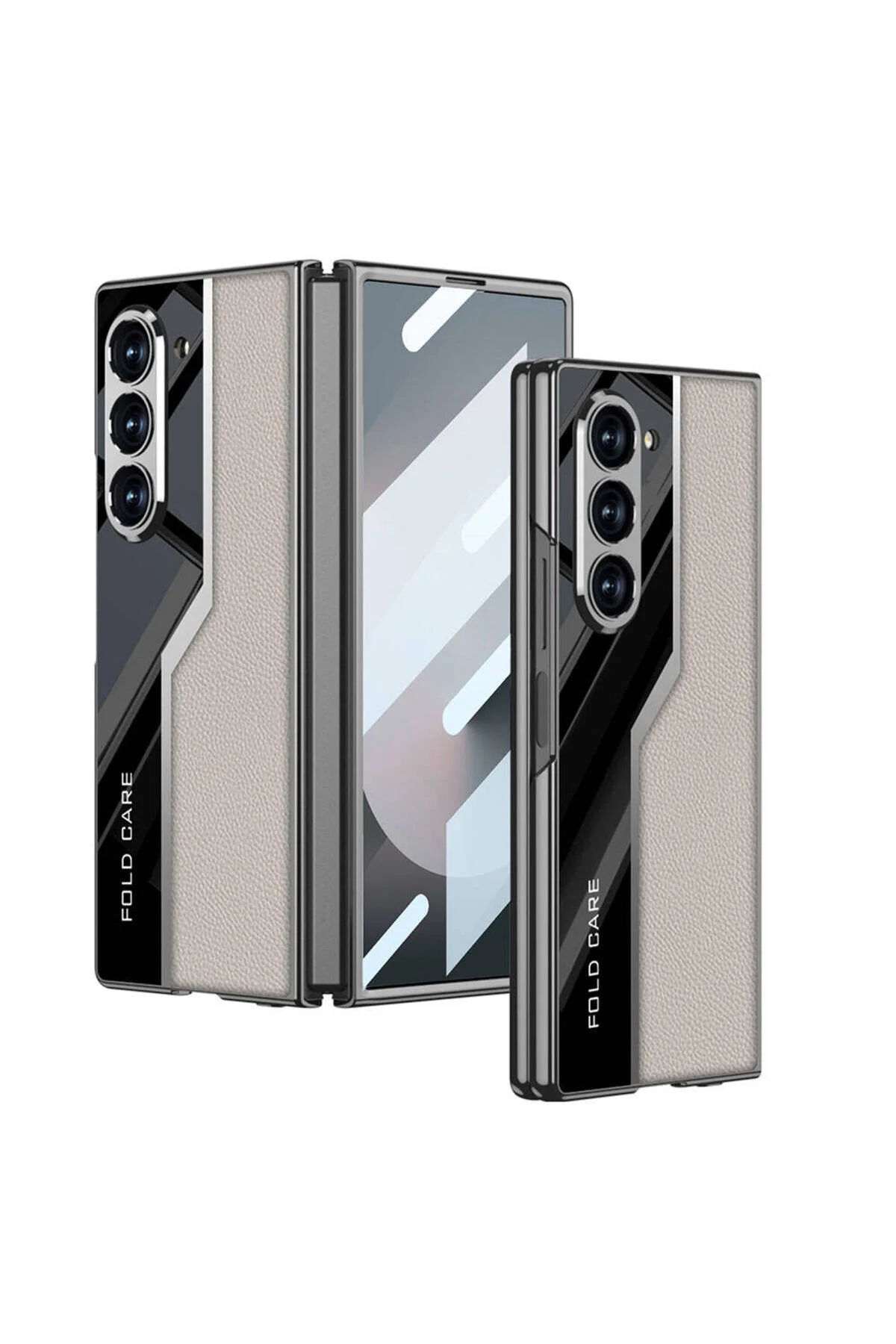 کاور و قاب GALAXY Z FOLD 6 CASE دوربین بسیار نازک محافظ رایانه شخصی + سطح پشت چرمی POLIGAN COVER TITAN toyigoo