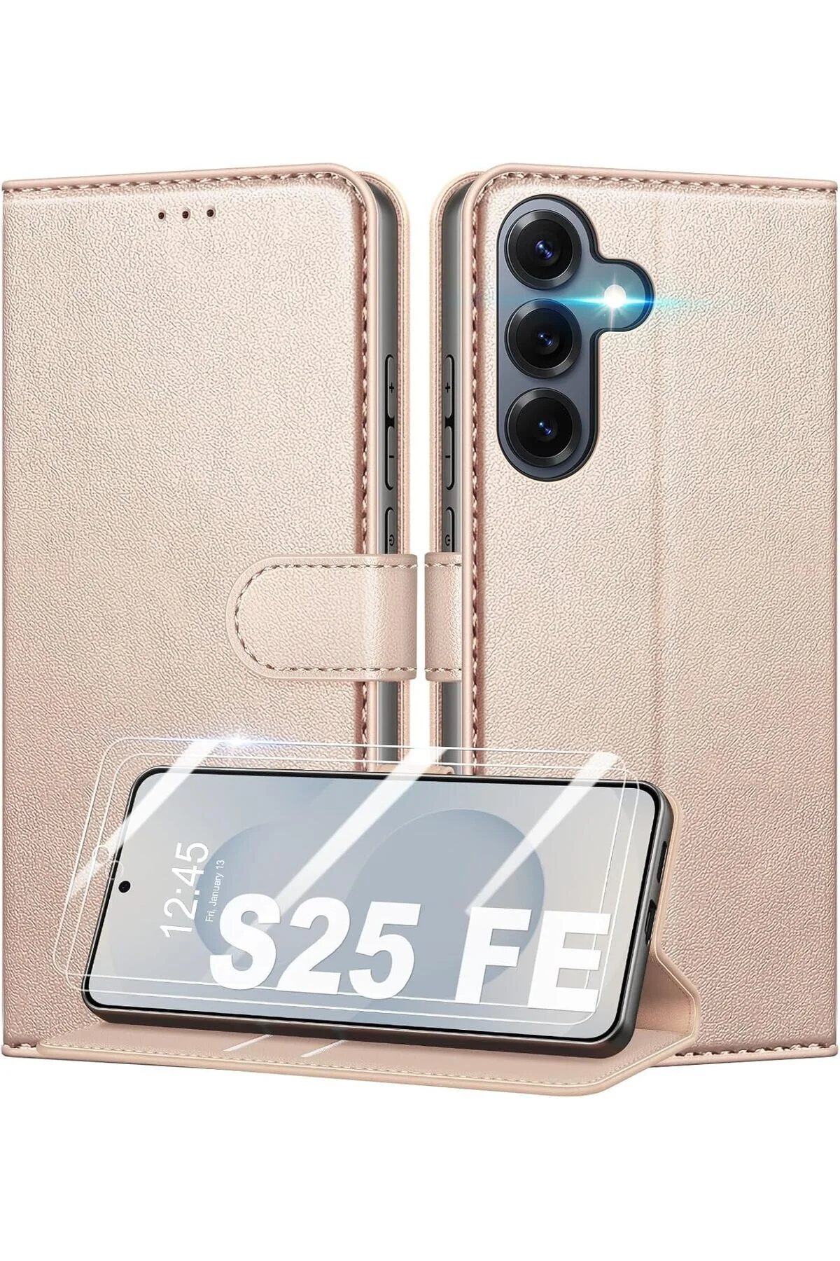 کاور و قاب محافظ کارت کیف کیف‌پول پایه چرمی سامسونگ GALAXY S25 FE Rivor
