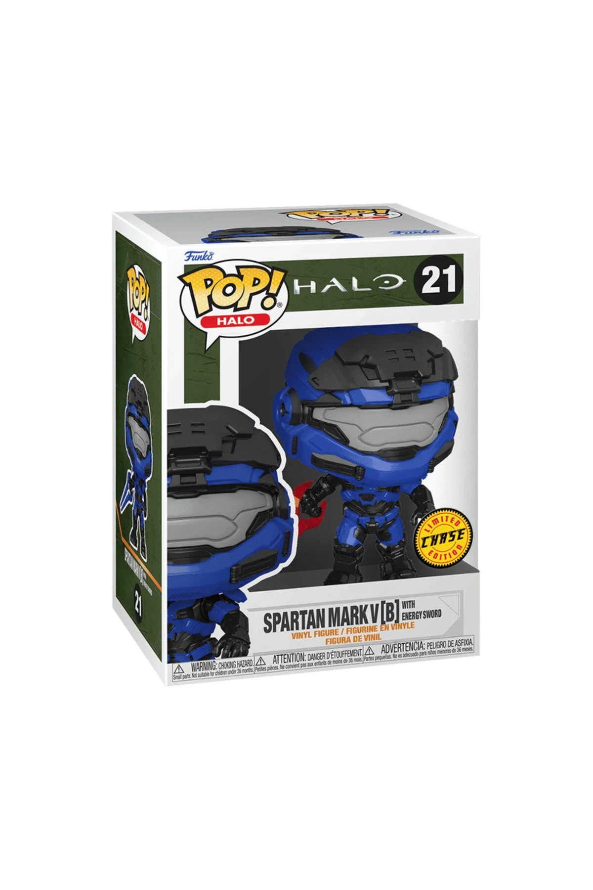 فیگور پاپ! شکل HALO SPARTAN MARK V B WITH ENERGY SWORD CHASE EDITION 21 Funko