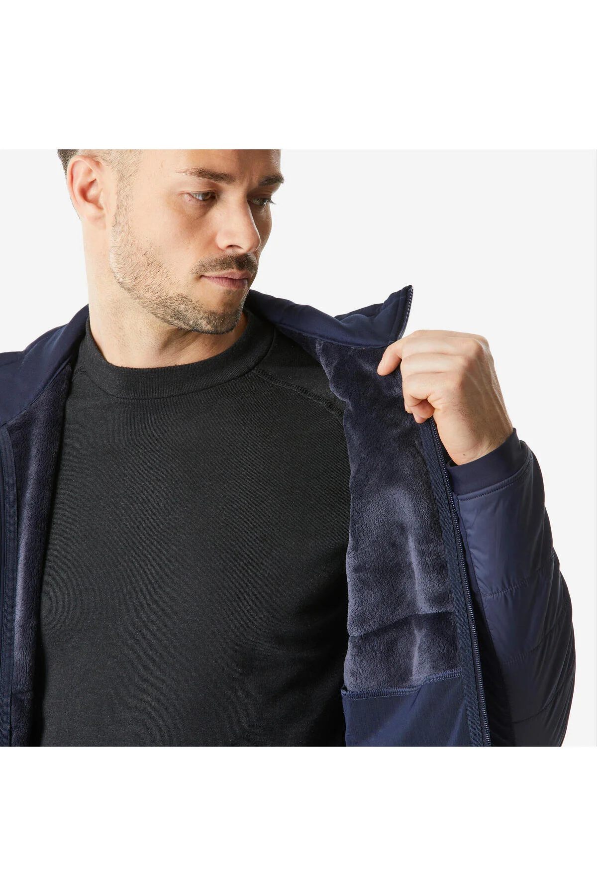 کت پشمی گرم مردانه کچوا آبی کوه MH900 Decathlon