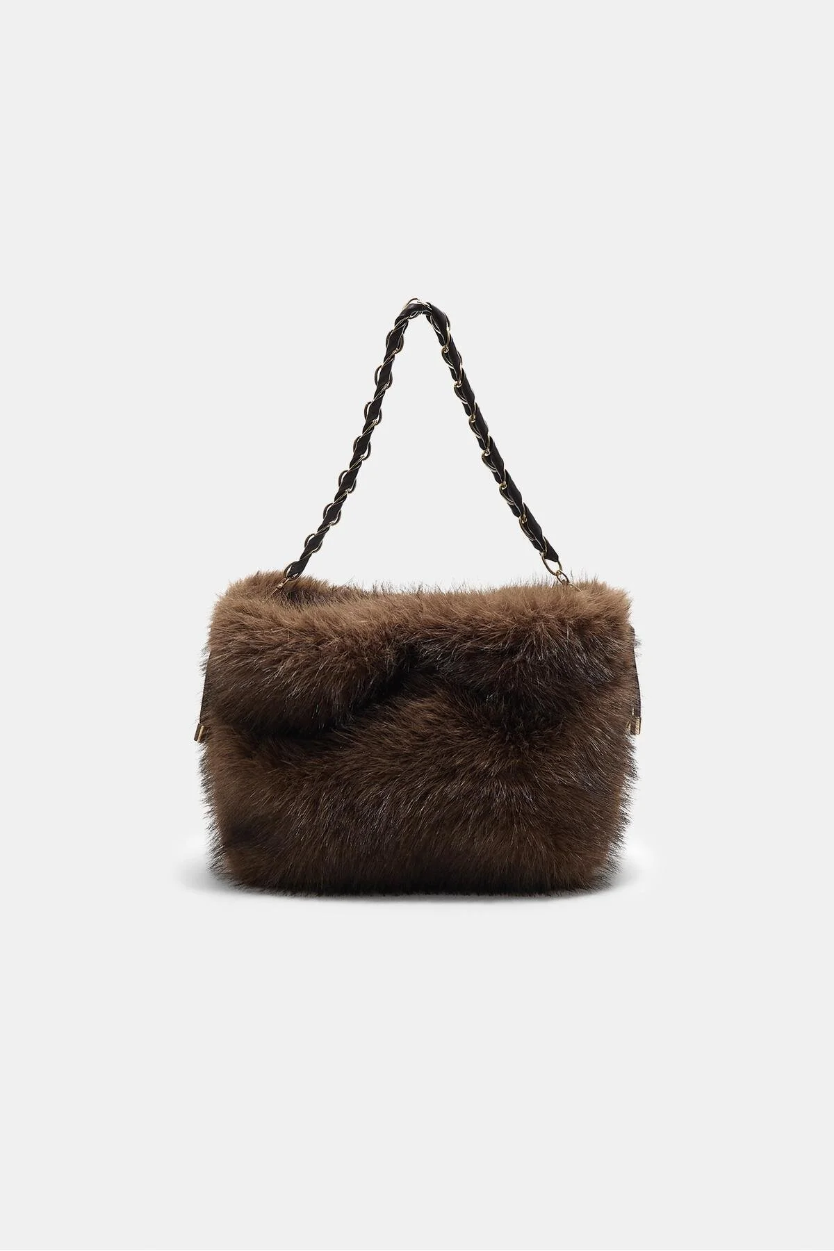 کیف شانه ای کیسه زنجیره خز مصنوعی Stradivarius