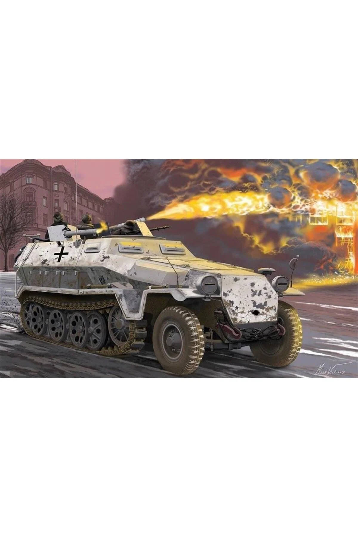 ماکت 6864 1 35 مقیاس SD.KFZ.251 16 AUSF.C با 4MM وسیله نقلیه نبرد زرهی Dragon
