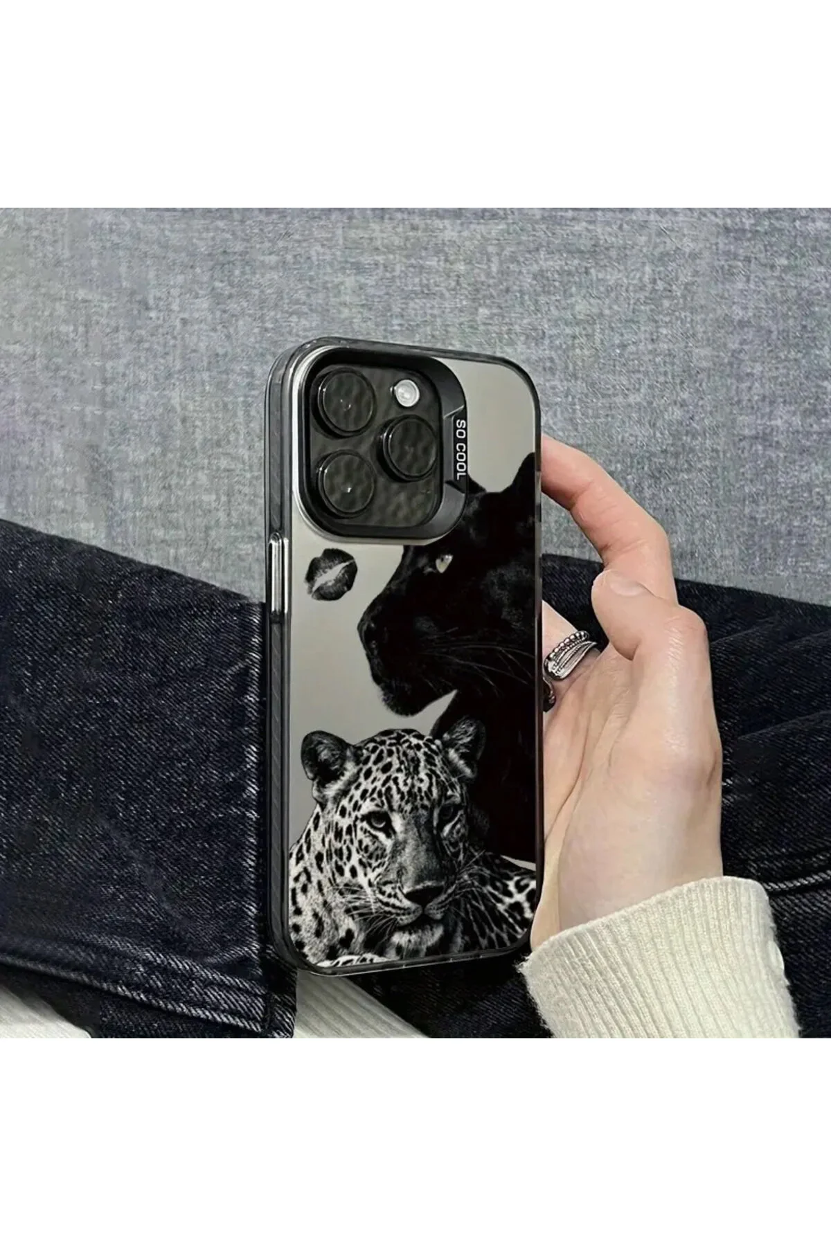 کاور و قاب گوشی لوکس مدل TIGER ZEBRA سازگار با آیفون 15 پرو مکس Caseji