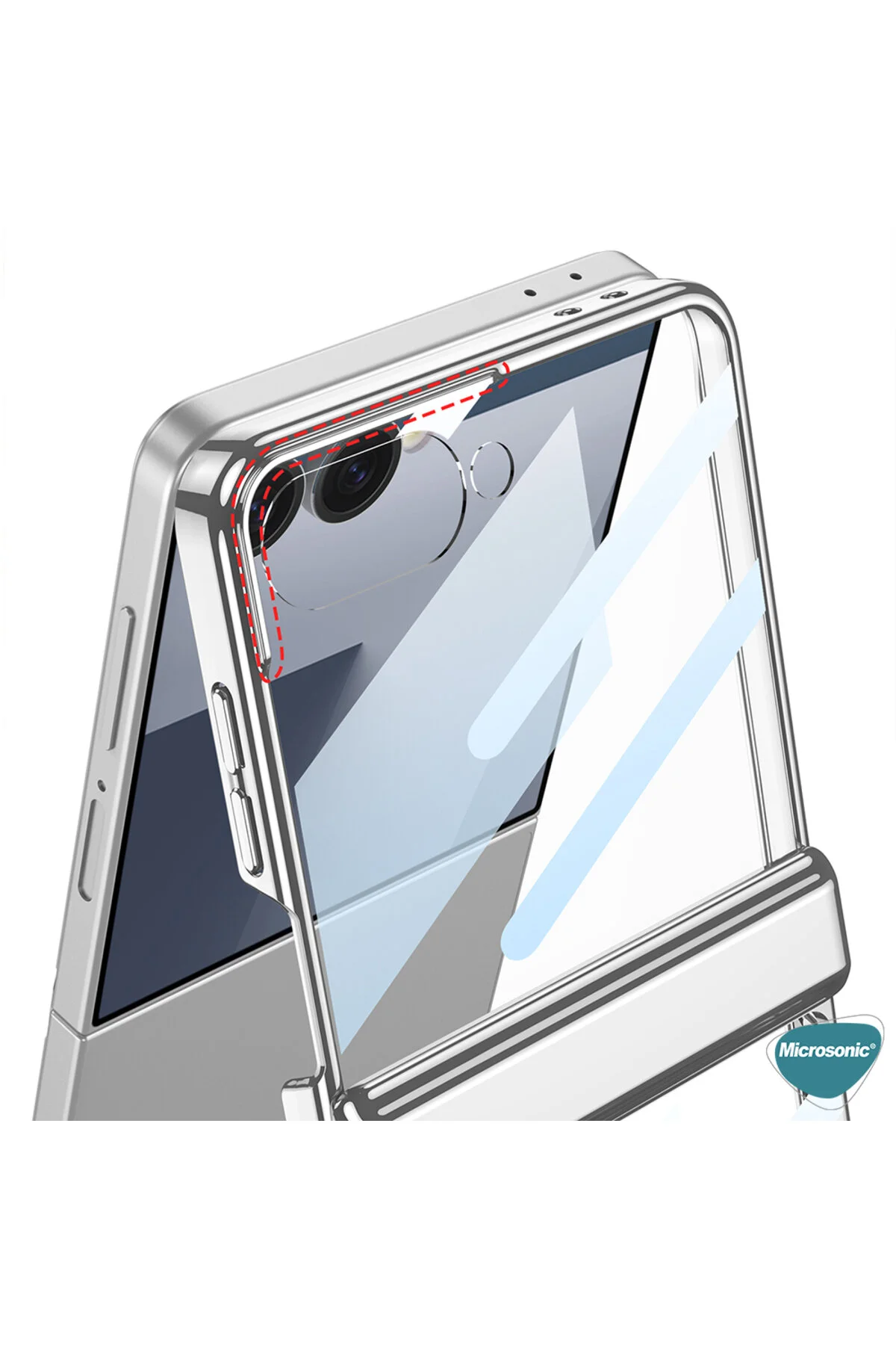 کاور و قاب SAMSUNG GALAXY Z FLIP 7 CASE CLARITY STAND مشکی Microsonic