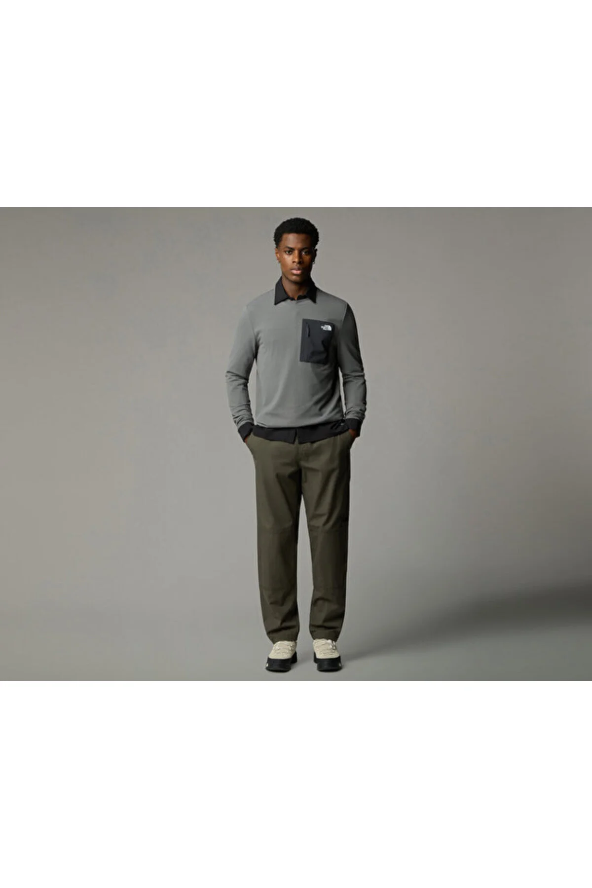 سویشرت مردانه فضای باز M KECHA خدمه خاکستری نورث فیس The North Face