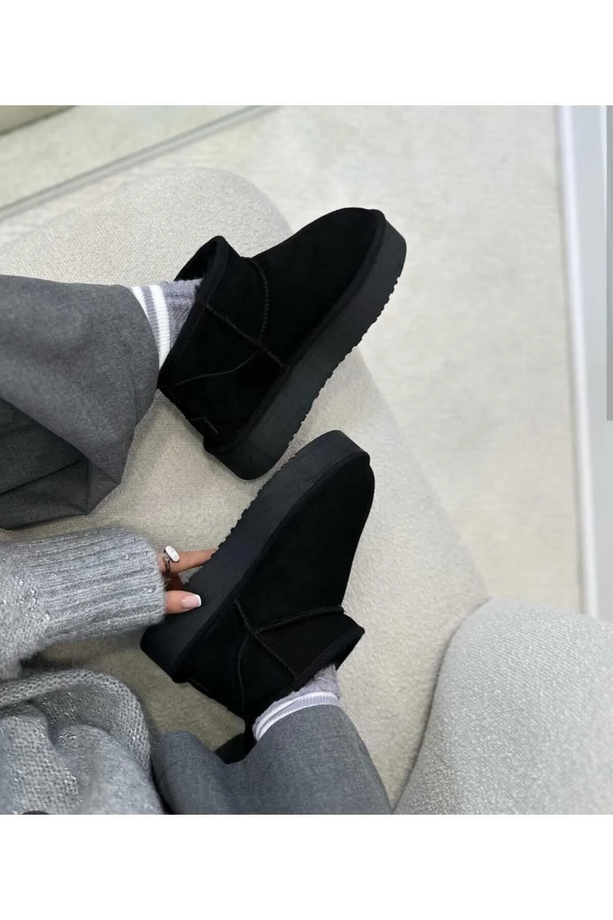 چکمه و بوت خز جیر داخل های زمستانی زیره بلند PremiumShoes