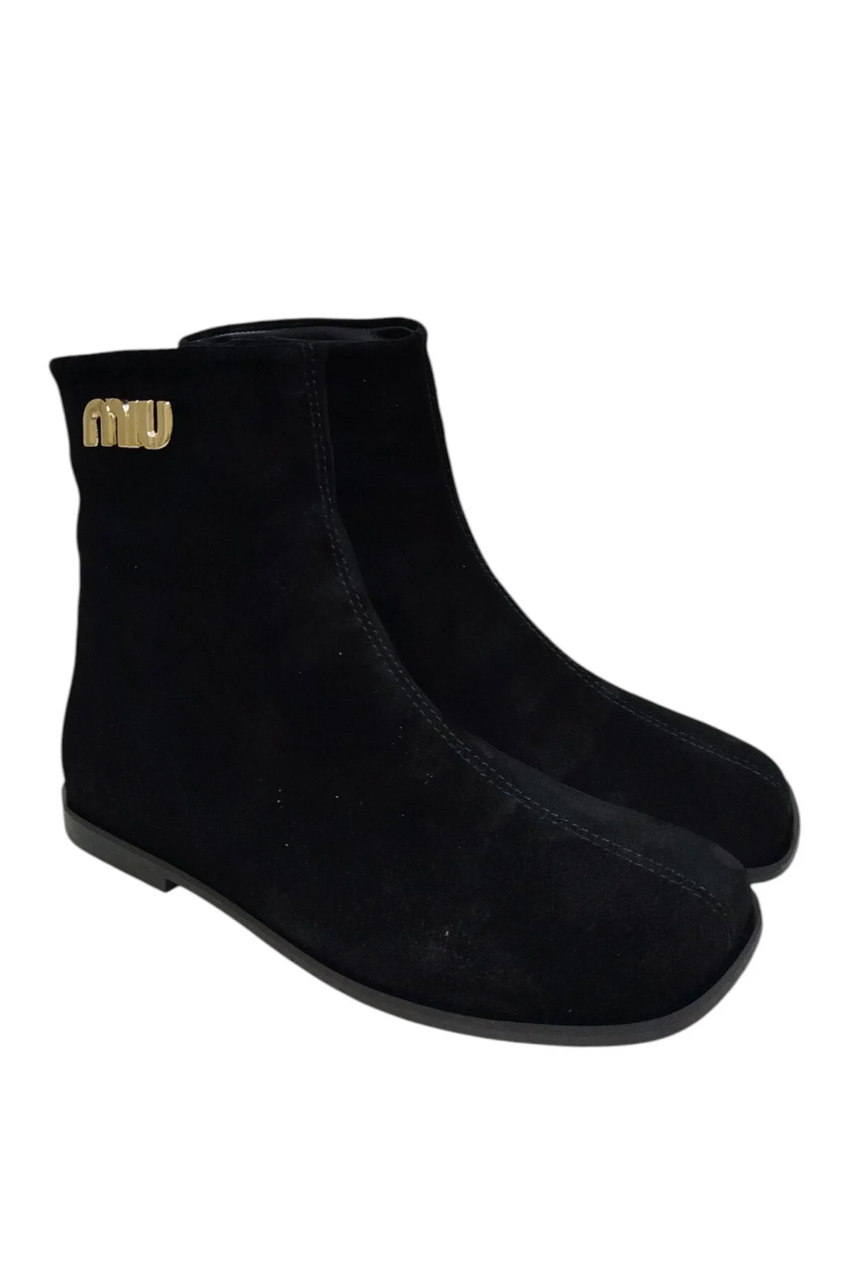 چکمه و بوت چکمه‌های زنانه چرم اصل مشکی زیپ‌دار با کف پنجه‌ی تخت روزانه DRY DRY SHOES