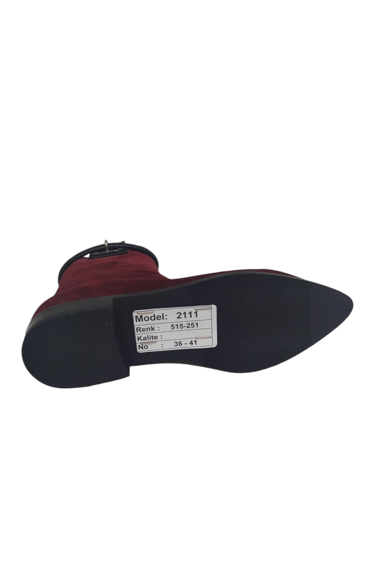 چکمه و بوت کفش زنانه قرمز CLARET چرم اصل با کفی نوک تیز کف زیپ دار کمربند DRY DRY SHOES