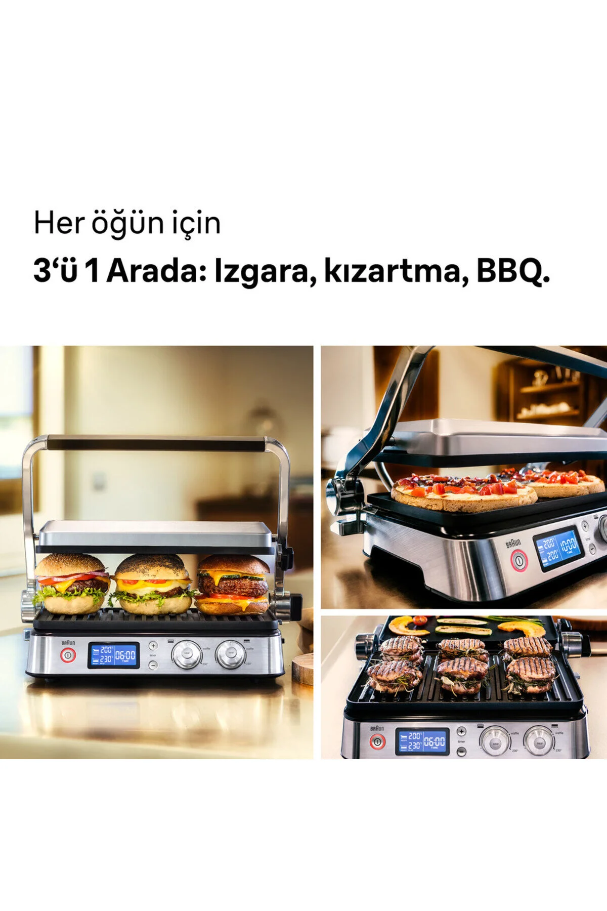 دستگاه ساندویچ و تست کباب پز توستر تماسی MULTIGRILL 9 PRO CG9043 اورجینال Braun