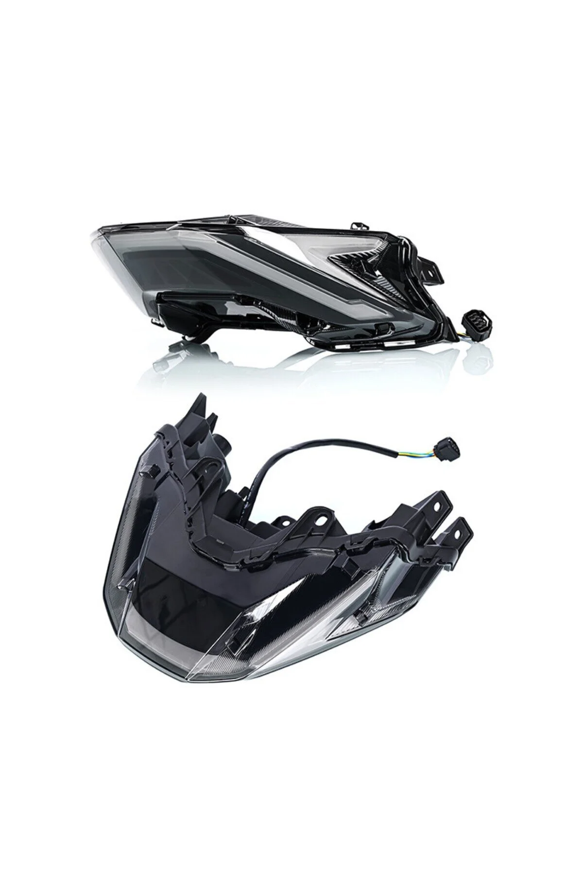 ست بدنه موتورسیکلت چراغ جلو هوندا PCX RGB با ریموت کنترل متحرک رنگ و نور از طریق تلفن سیگنال ترمز DEKOHOP