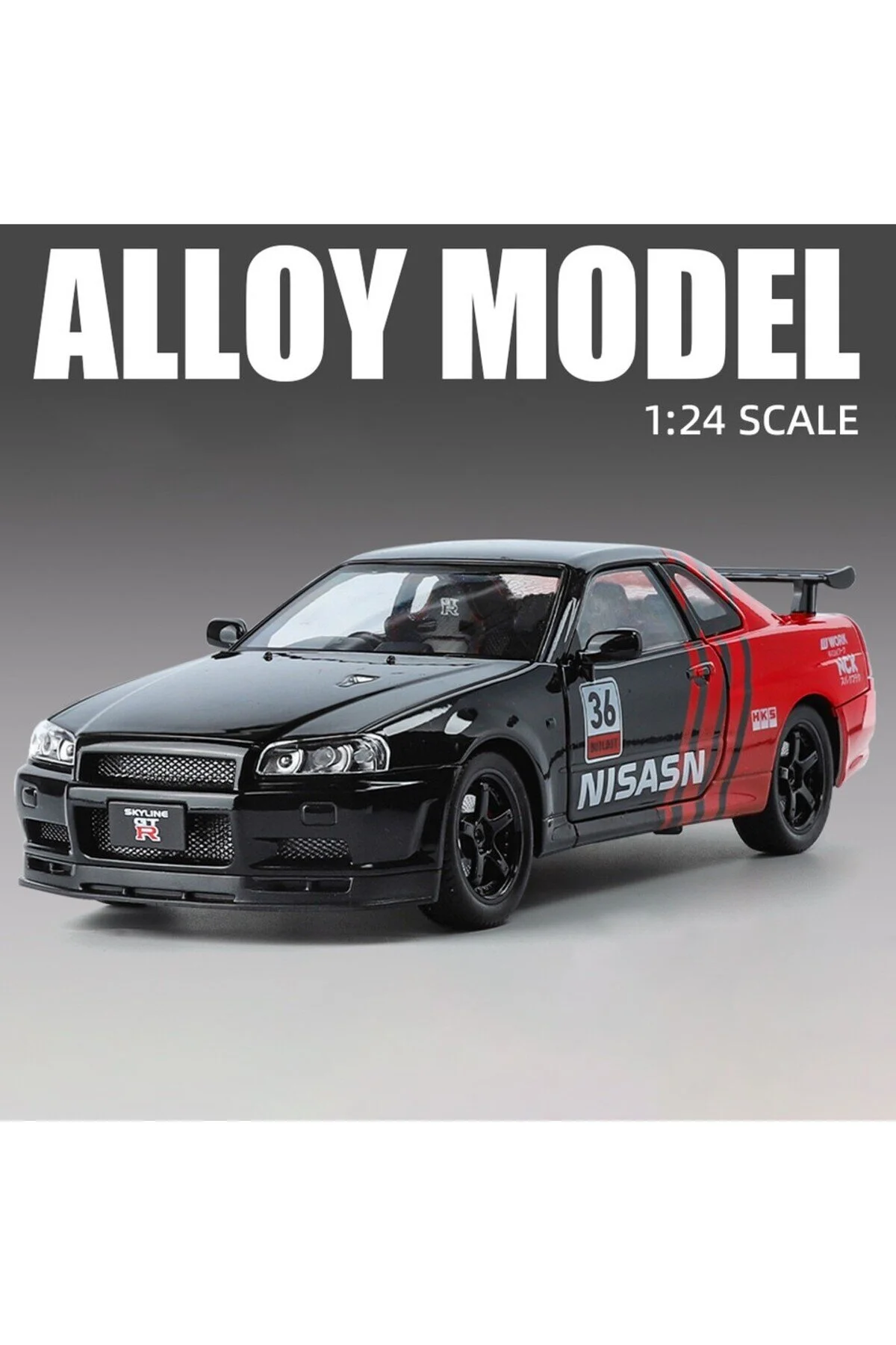 مدل خودرو NISSAN SKYLINE GTR R34 FAST AND FURIOUS COLLECTION DIECAST METAL CAR 1.24 SCALE اورجینال YVZ