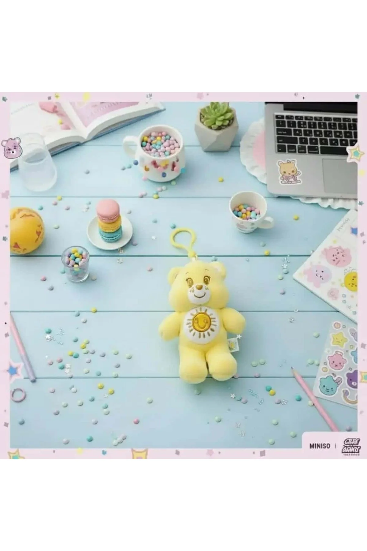 جلیقه کلید جاکلیدی مخمل دار دارای مجوز FUNSHINE Care Bears