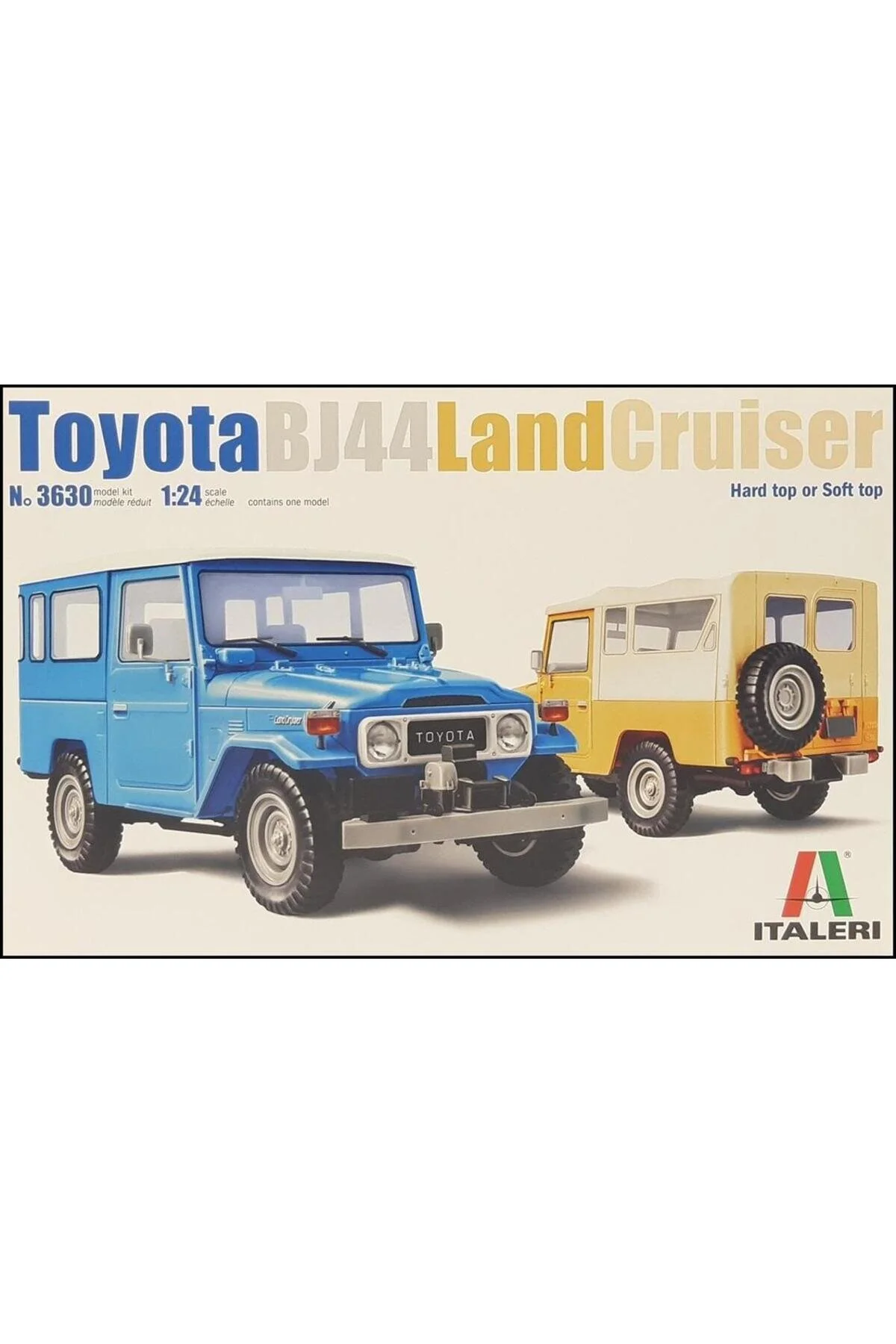 ماکت 1 24 LAND BJ 44 نرم افزار TOP HARD JEEP مدل پلاستیک İtaleri
