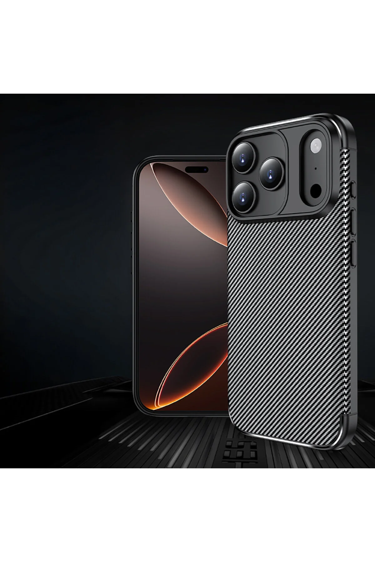 کاور و قاب سیلیکونی اپل آیفون 17 پرو مکس کیس ZORE NEGRO Alan Tech