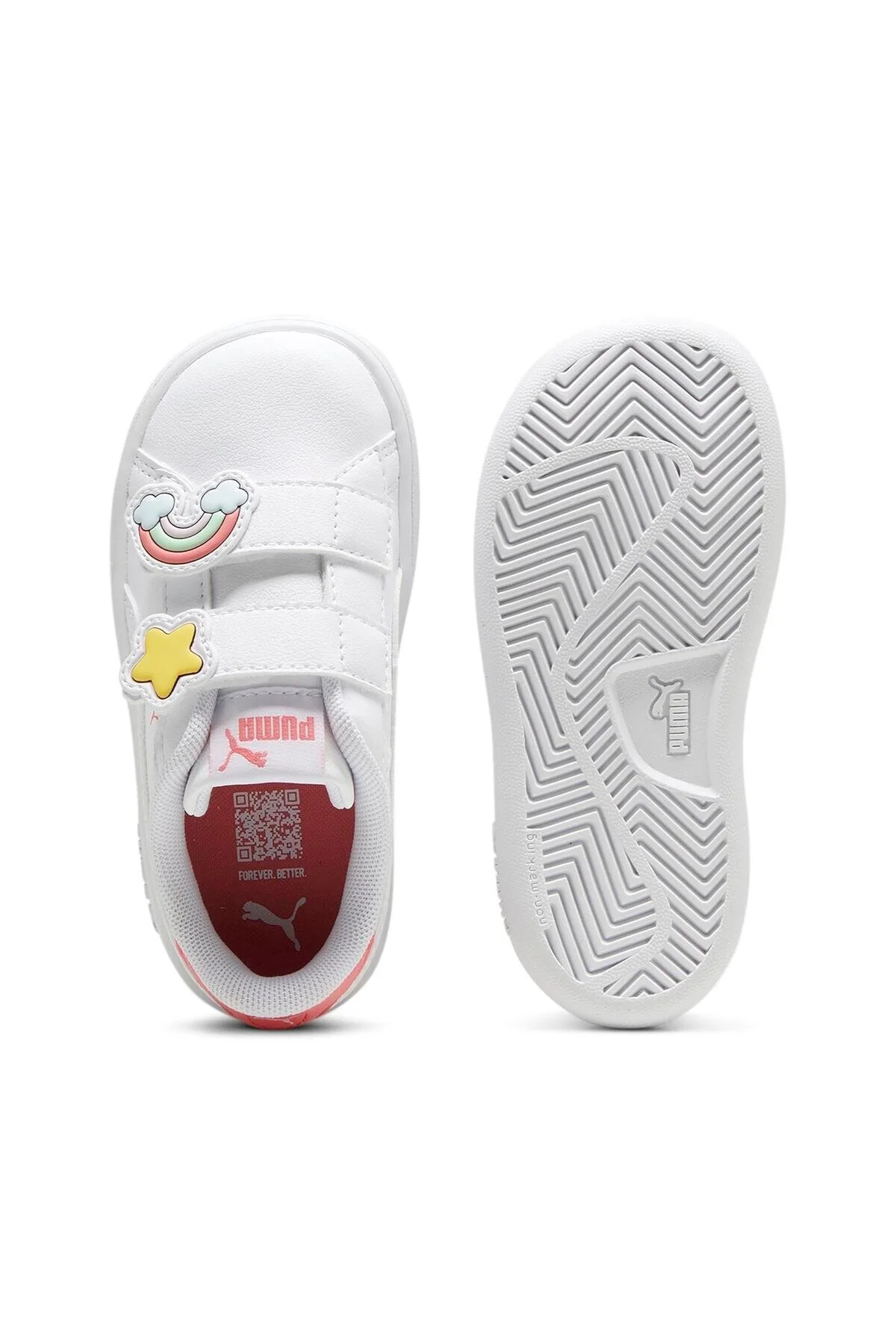 اسنیکر پسرانه و دخترانه بچگانه SMASH 3.0 BADGES BABY سفید 397287 01 پوما Puma