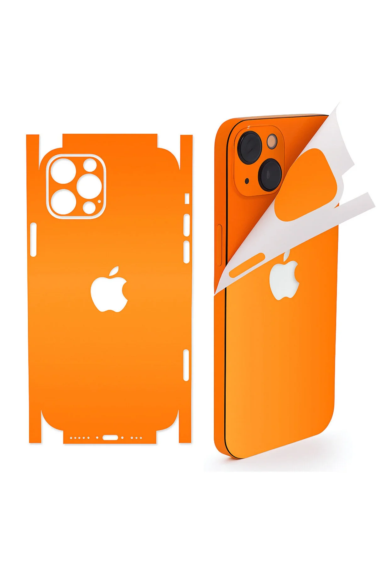 کاور و قاب برچسب محافظت از پوشش کامل اپل IPHONE 14 PRO MAX بدون ضد خش نارنجی استفاده کنید Bowie