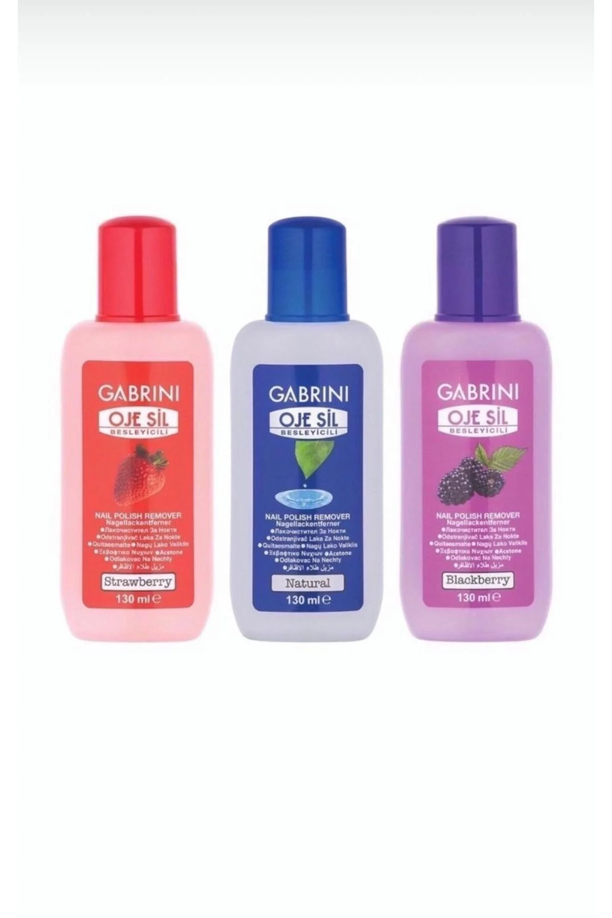 پاک کننده لاک ناخن استون 130 میل ساده اورجینال Gabrini