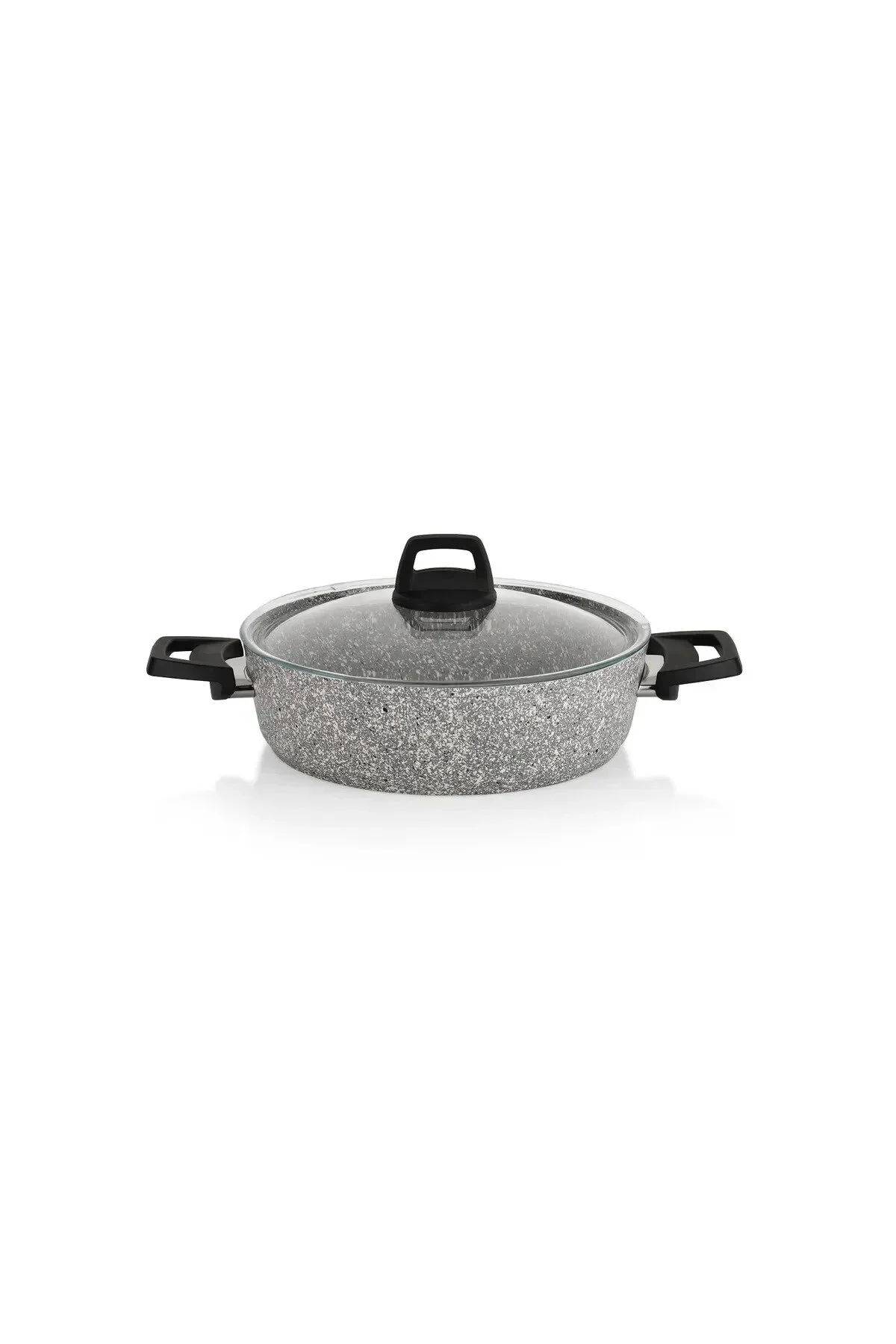 قابلمه ست ظروف آشپزی 12 تکه گرانیتی خانواده MASTERCOOK به رنگ خاکستری Taç