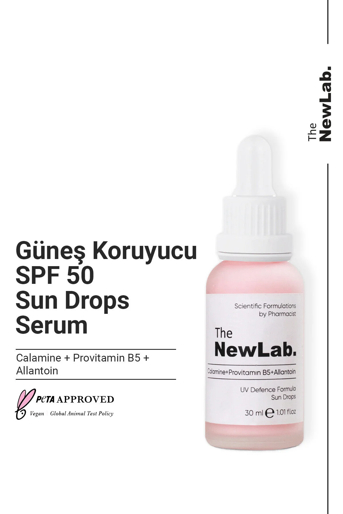 سرم ضد آفتاب ۳۰ میلی‌لیتری SPF 50 با محافظت UVA و UVB مناسب برای پوست صورت The NewLab
