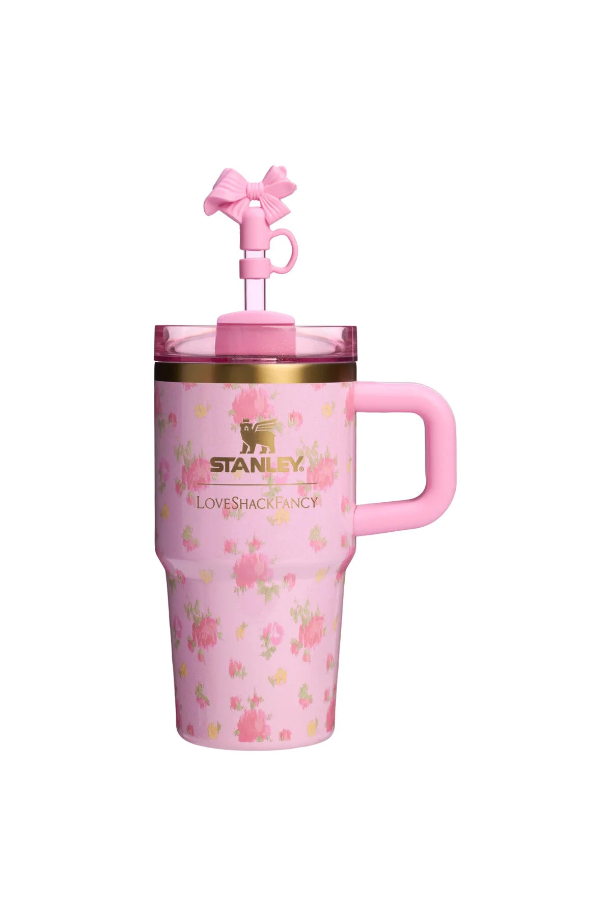 فلاسک 1913 X LOVESHACKFANCY QUENCHER H2.O FLOWSTATE™ TUMBLER 20 OZ | قمقمه 590 میلی لیتری با نی اورجینال Stanley