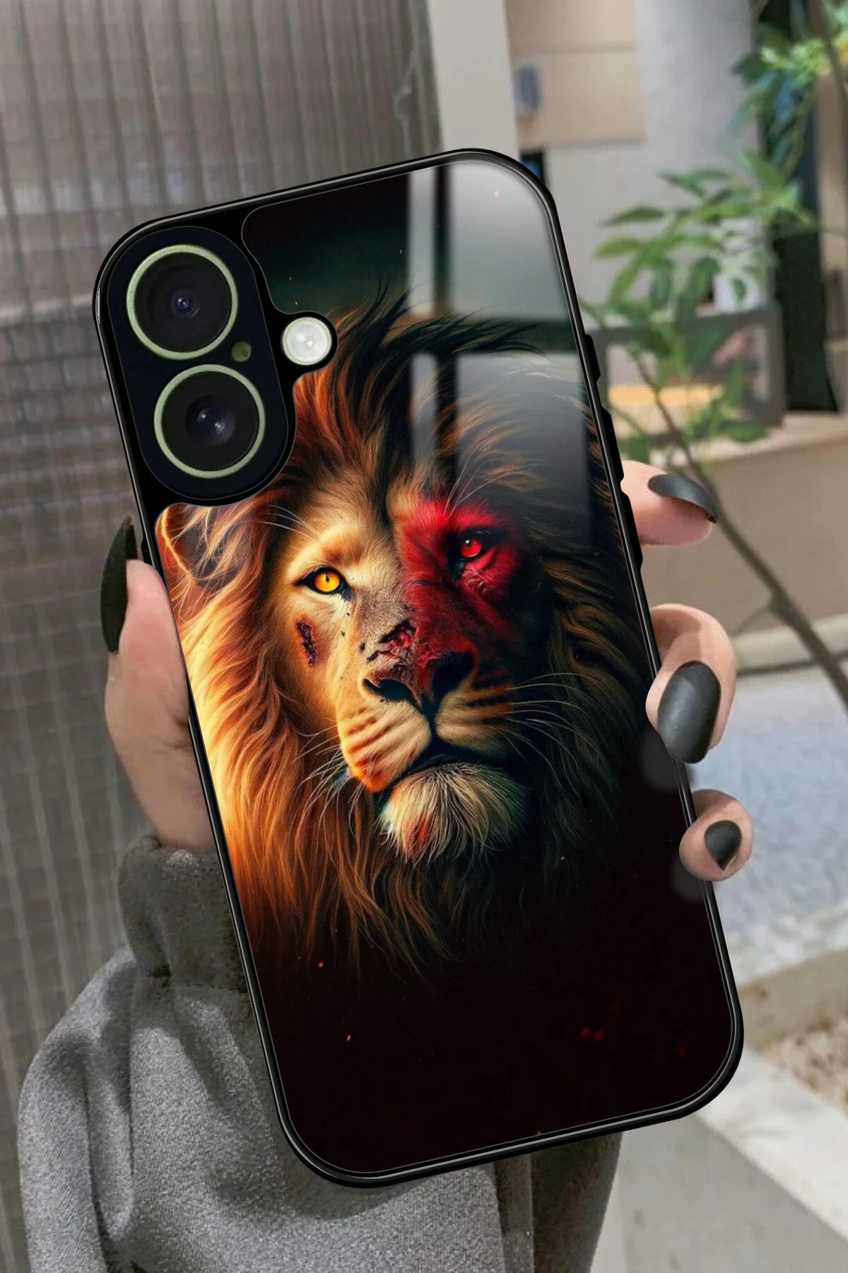 کاور و قاب پرمیوم براق با طراحی LION سازگار آیفون 17 Snacase