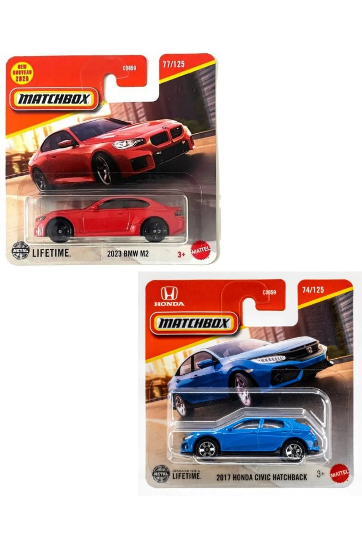 ماشین اسباب بازی جعبه کبریت 2023 BMW M2 هوندا سیویک هاچ بک 2017 از ترکیه HOT WHEELS