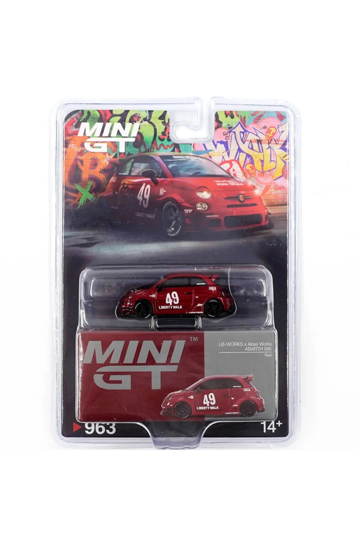 مدل خودرو NESSIWORLD GT 1 64 LB WORNESSIWORLD X ABAS ABARTH 595 RED BLISTER PACK اورجینال Timboxstore