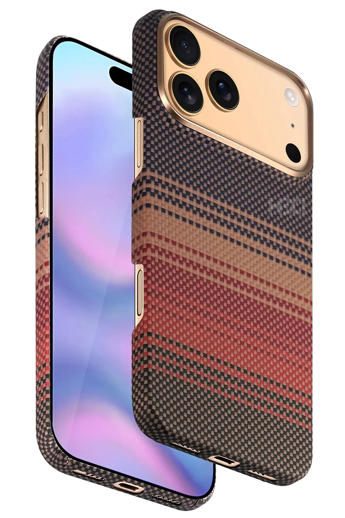 کاور و قاب APPLE IPHONE 17 PRO MAX HBC 350 RUAHA KEVLAR MAGSAFE COVER SUNSET Fuchsia