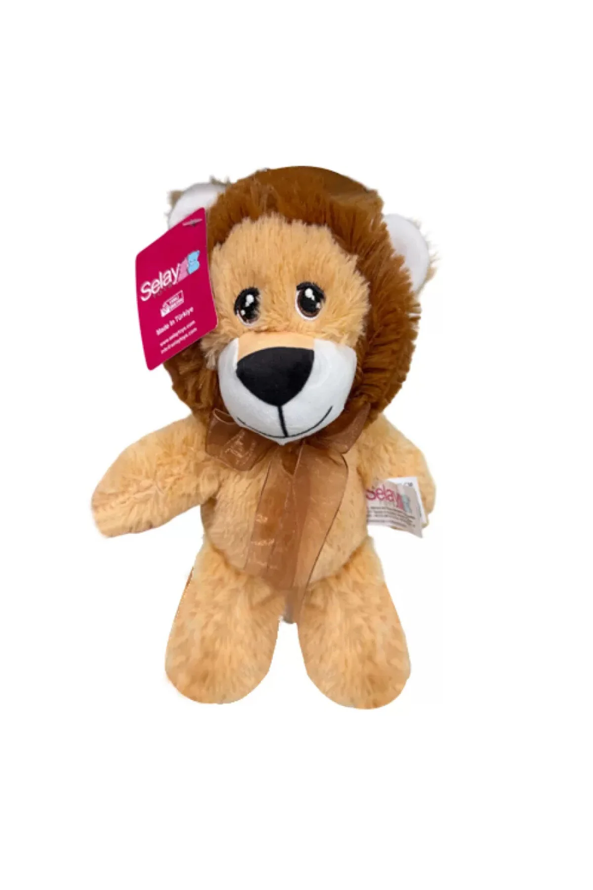اسباب بازی های پشمی مخمل 25 سانتیمتری شیر قهوه ای SELAY TOYS
