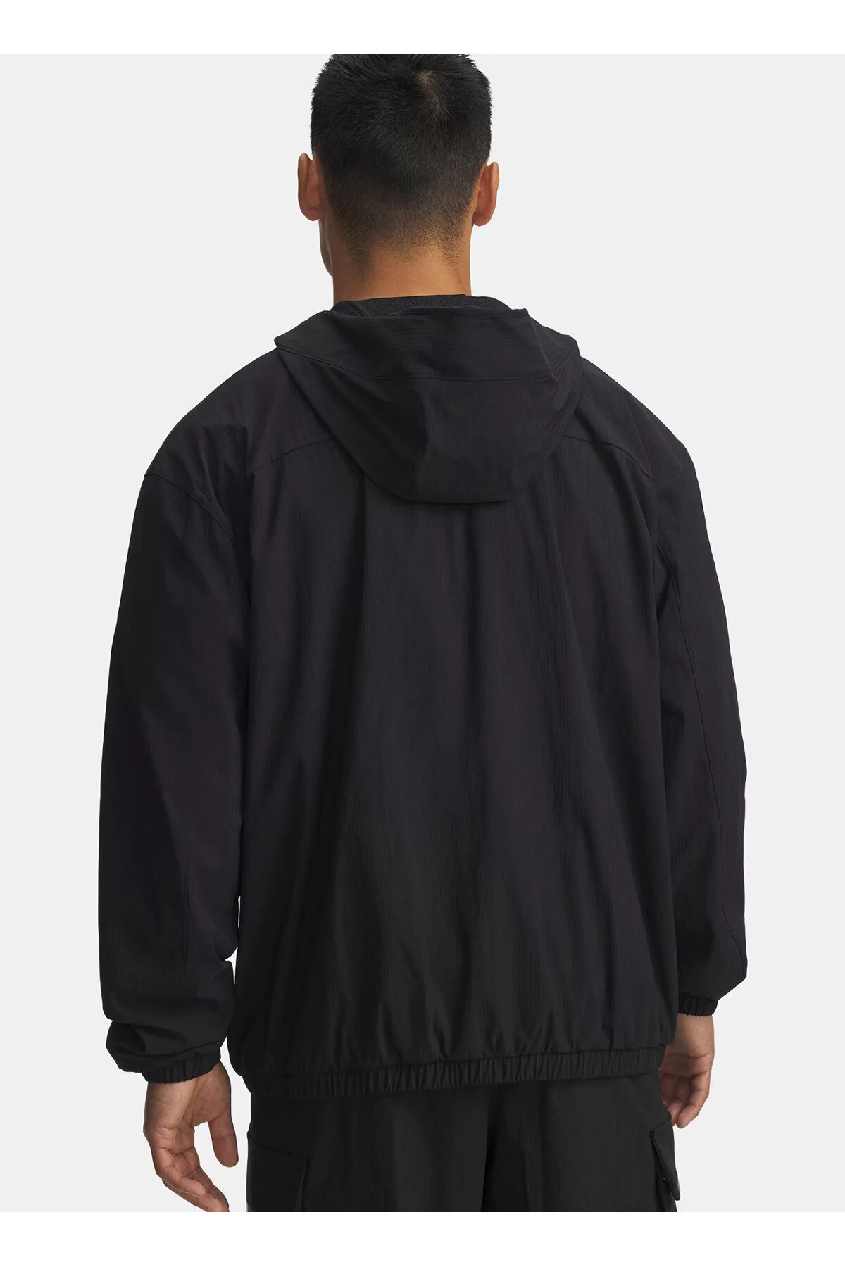 001 UA ژاکت زیپ مردانه غیر قابل توقف JK مشکی معمولی ساده آندر آرمور Under Armour