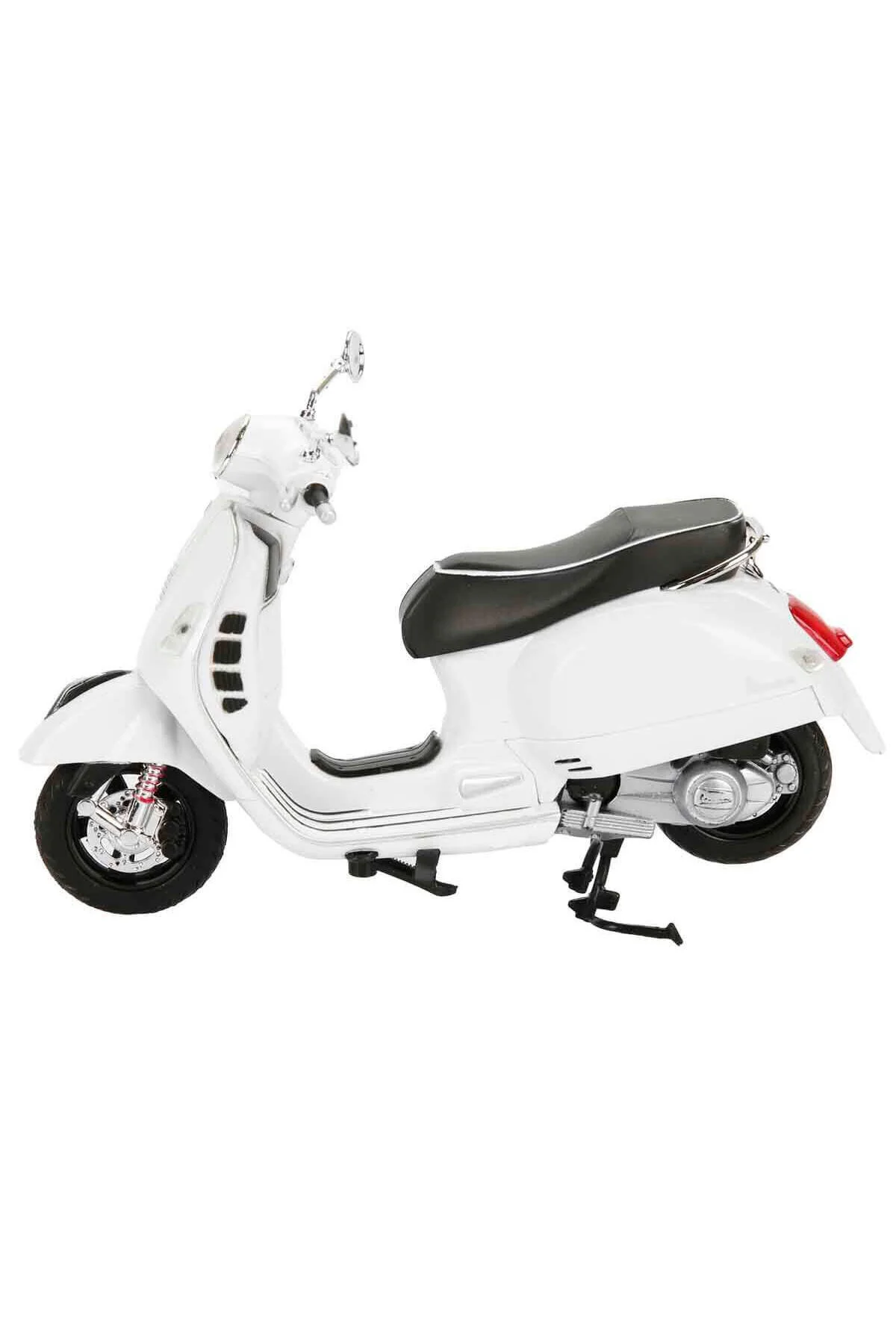 مدل خودرو 1:12 VESPA GTS 300 SUPER ENGINE موتورسیکلت سفید دای کست NEW RAY نسخه اصلی اورجینال Cici Oyuncak