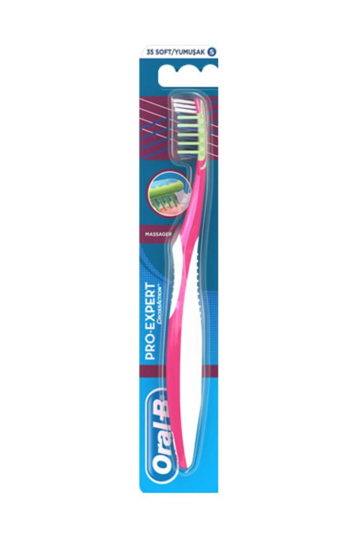 سلامت دهان و دندان TEXTBRUSH PRO EXPERT CROSS ACTION EXTRA SOFT 1+1 اورال بی Oral-B