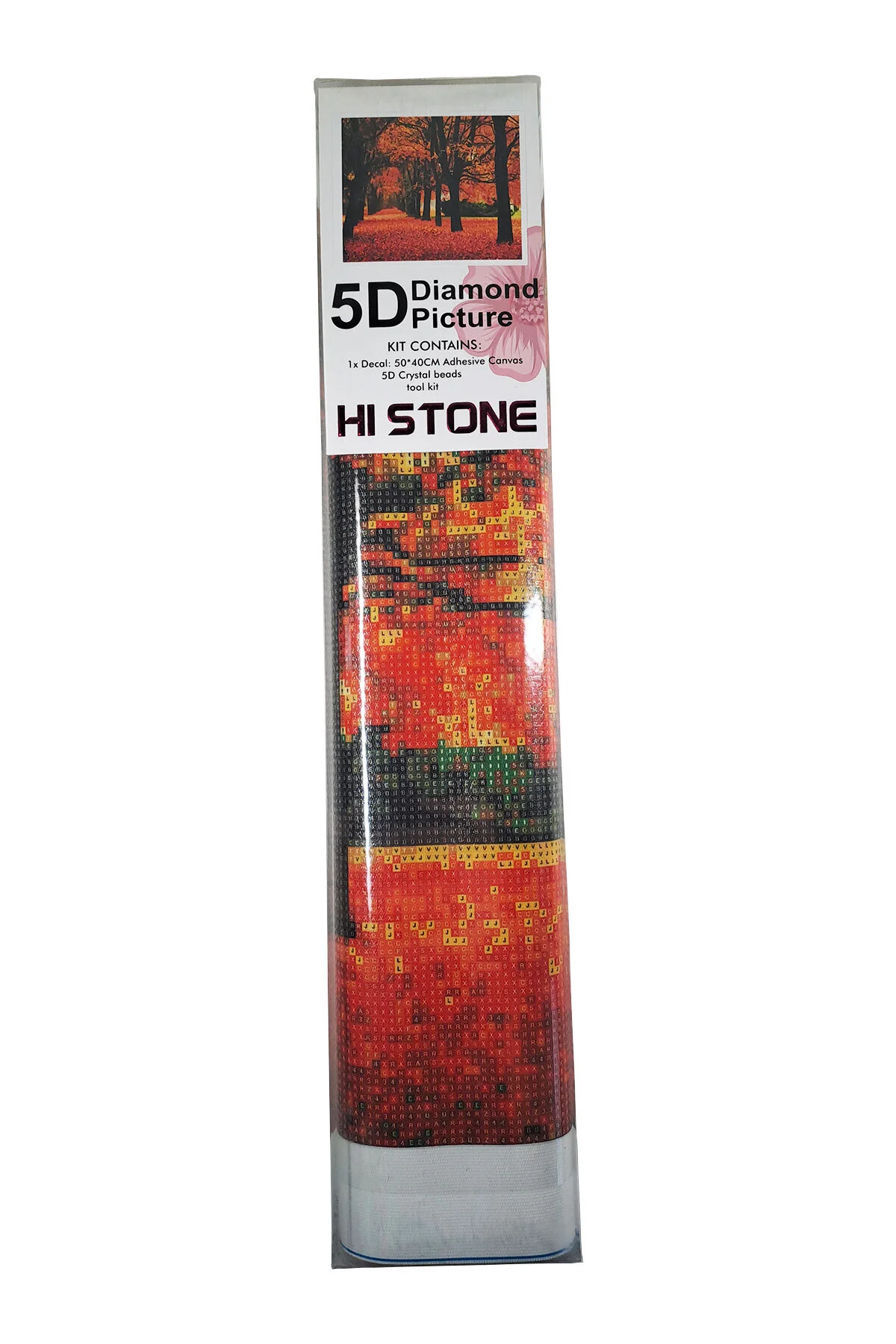 پازل کیت برش سنگ الماس 5 بعدی 40 در 50 سانتی متر الگوی پاییزی جنگل histone
