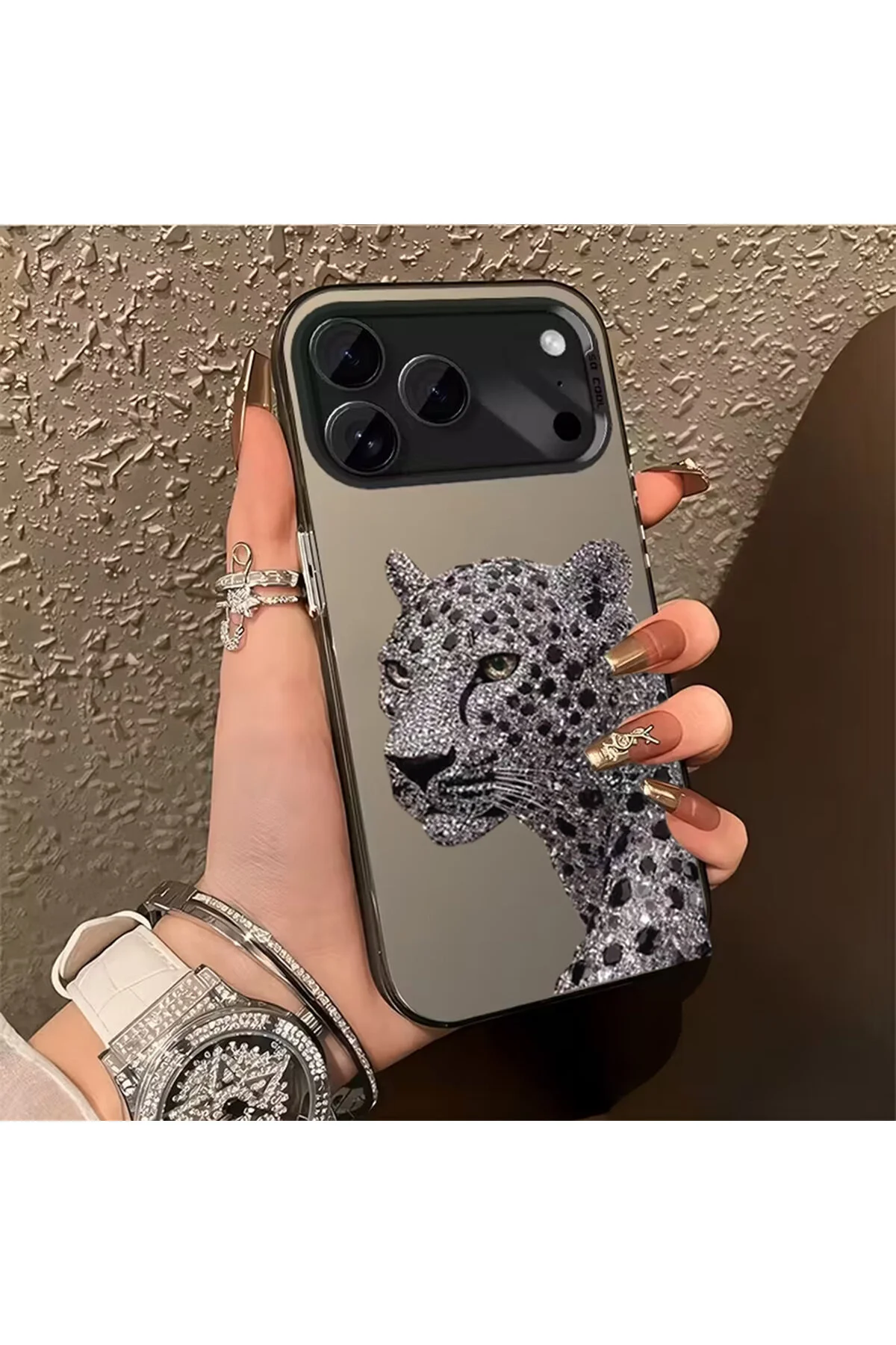کاور و قاب گوشی لوکس SILVER TIGER سازگار با IPHONE 17 PRO MAX Caseji